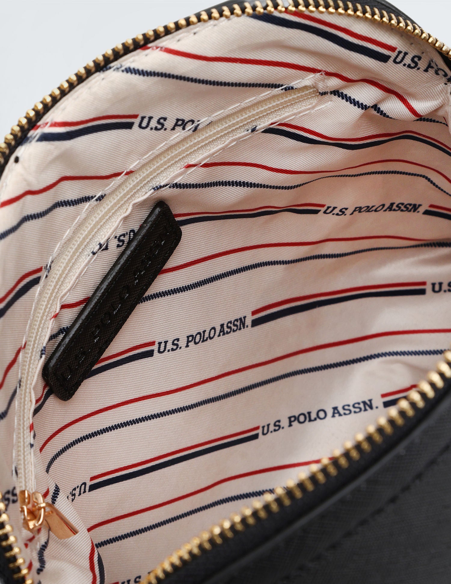 Chain Detail Dome Sling Bag Black - U.S. POLO ASSN. | Large