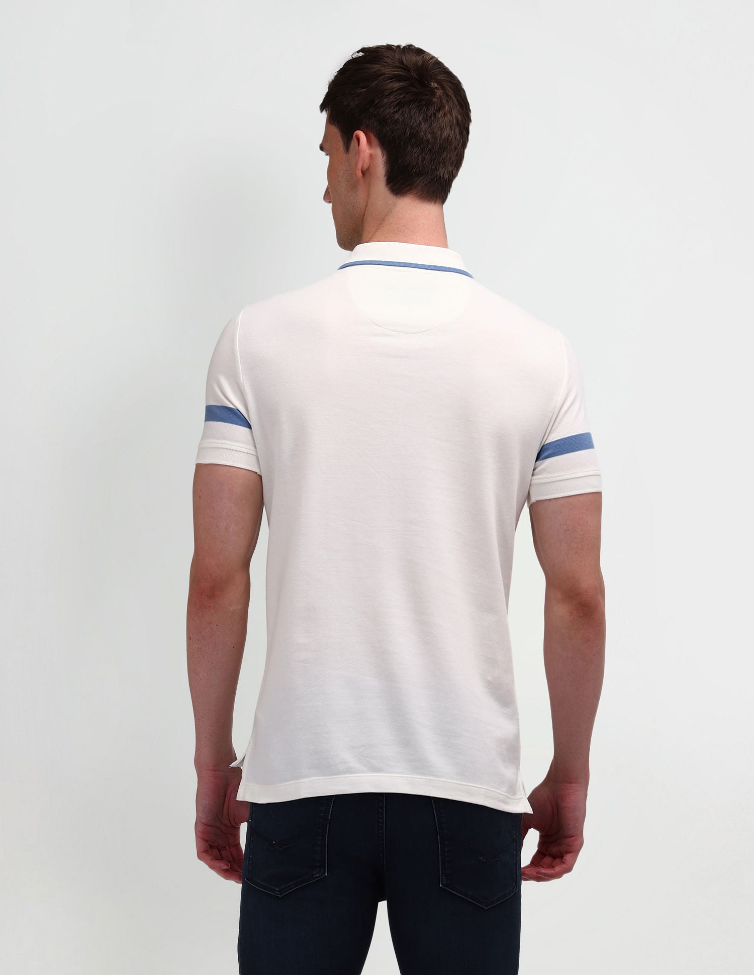 Muscle Fit Horizontal Striped Polo Shirt Light-Blue - U.S. Polo Assn. India | Large