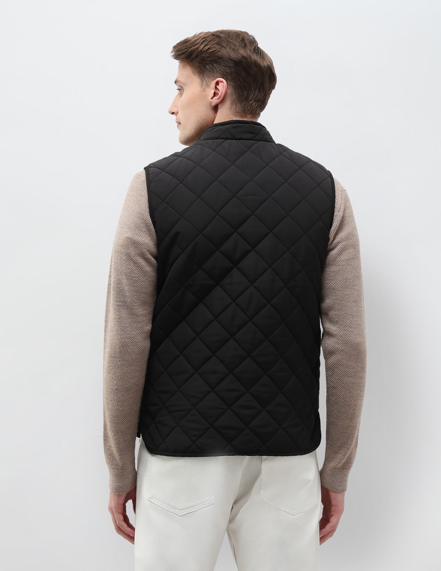 High Neck Solid Quilted Jacket Black - U.S. POLO ASSN. | Large