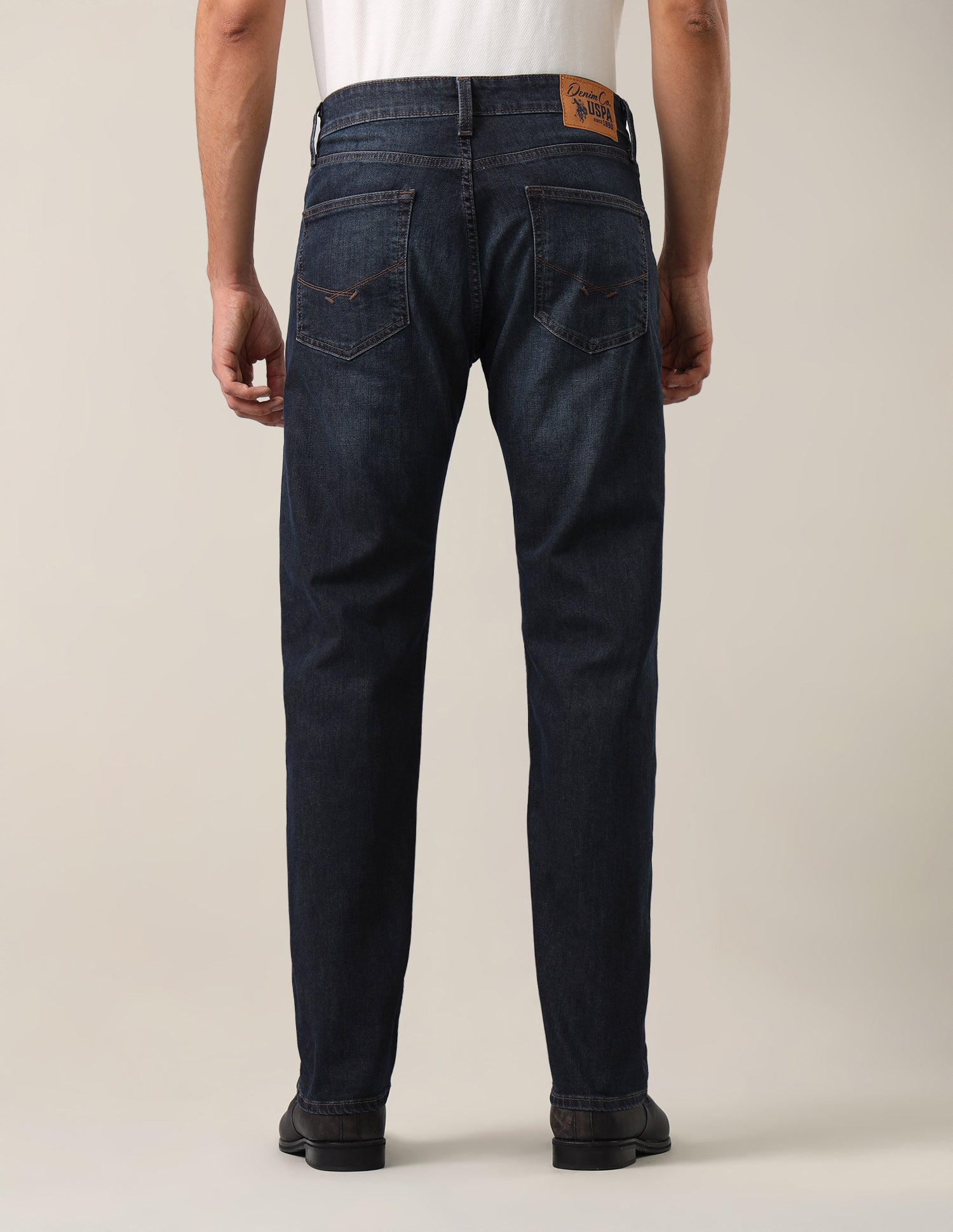 Mason Regular Straight Fit Blue Jeans Mid Blue - U.S. Polo Assn. India | Large