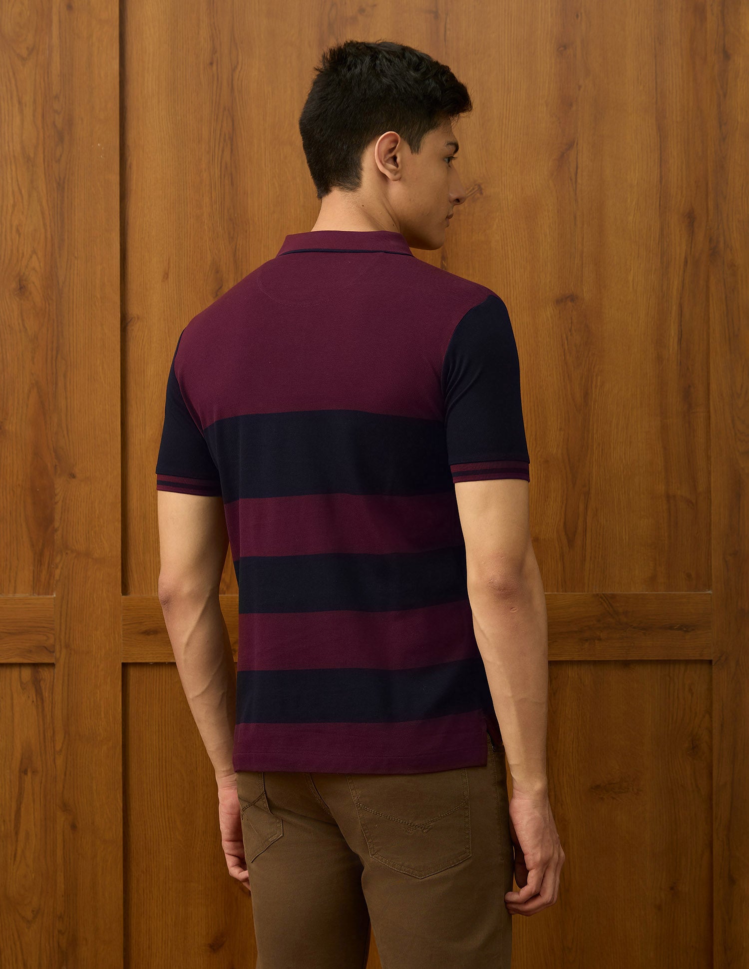 Pure Cotton Varsity Polo Shirt Dark Red - U.S. POLO ASSN. | Large