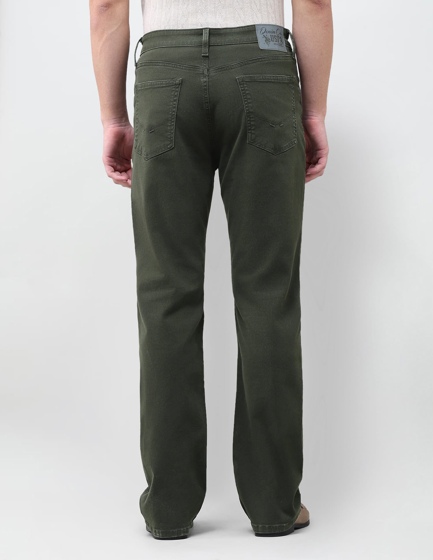 Solid Bootcut Fit Jeans Green - U.S. Polo Assn. India | Large