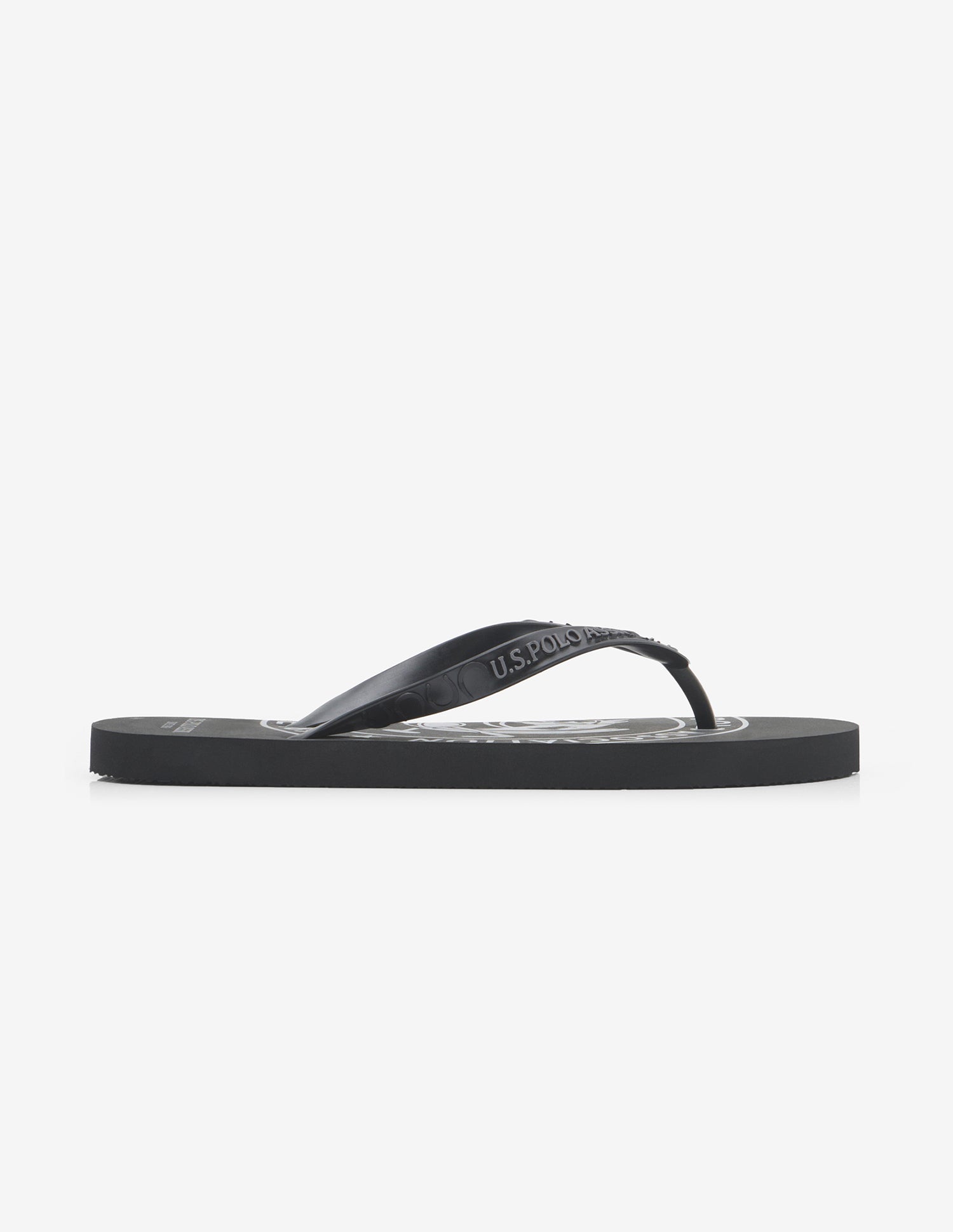 Alabi Brand Printed Flip Flops Black - U.S. Polo Assn. India | Large