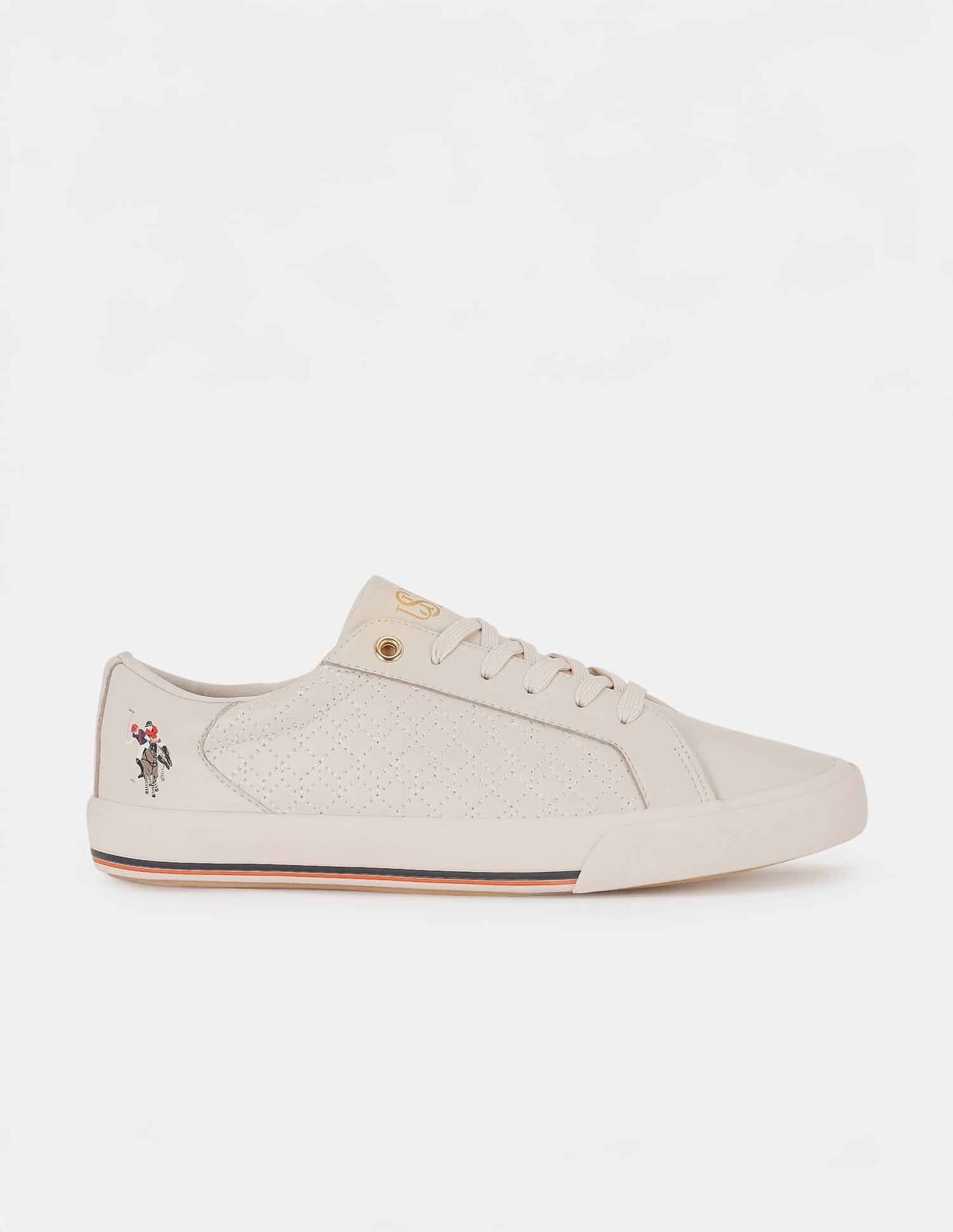 Heidi 2.0 Nude Quilting Detail Sneakers Shoes Nude - U.S. Polo Assn. India | Large