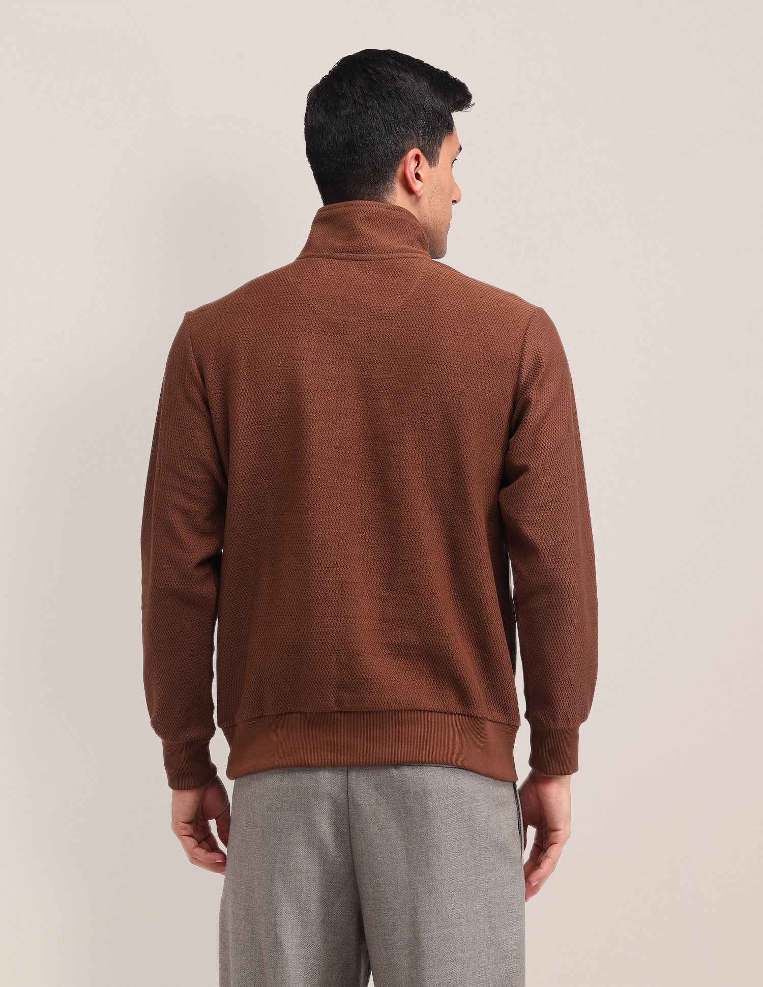 Cotton Regular Fit Sweatshirt Brown - U.S. POLO ASSN. | Large