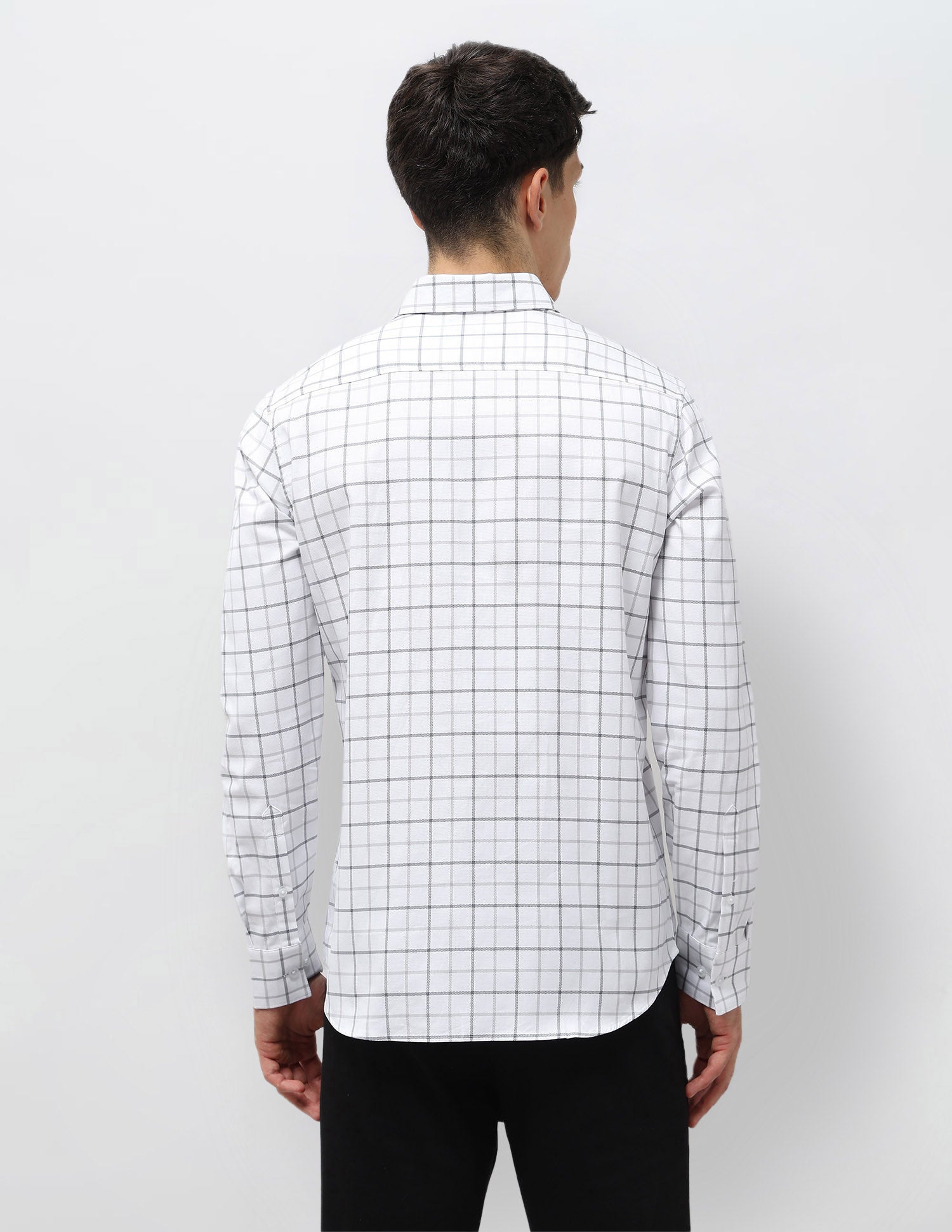 Grid Tattersall Checked Tailored Fit Shirt Grey - U.S. POLO ASSN. | Large