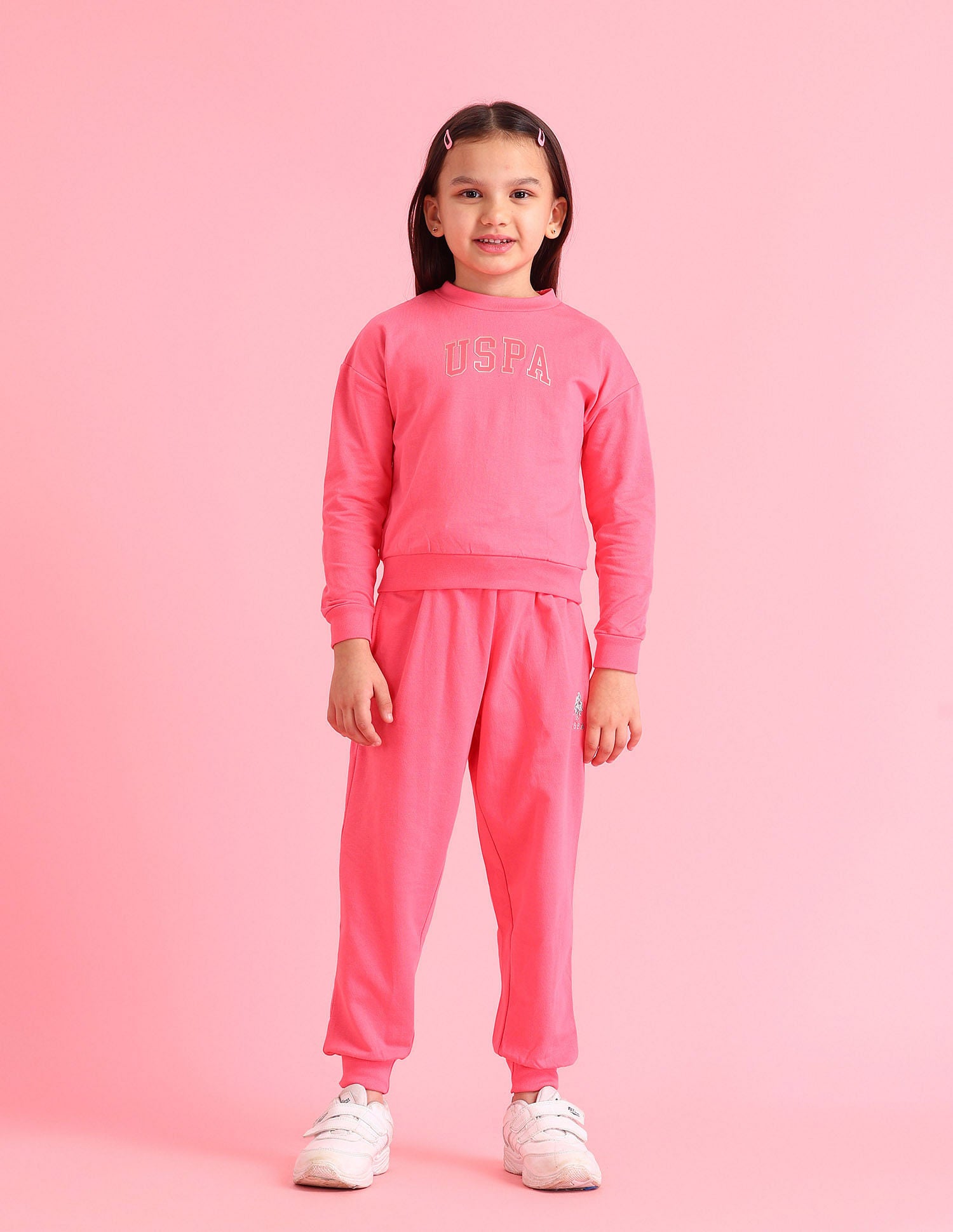 Girls Casual Two Piece Set Light Pink - U.S. POLO ASSN. | Large