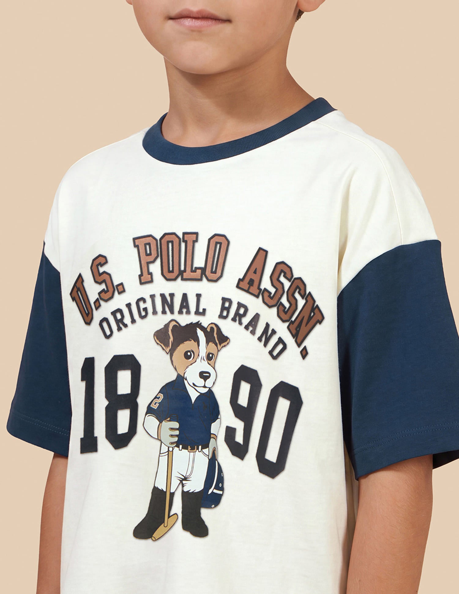 Graphic Brand Printed Oversized Fit T-Shirt White - U.S. Polo Assn. India | Large