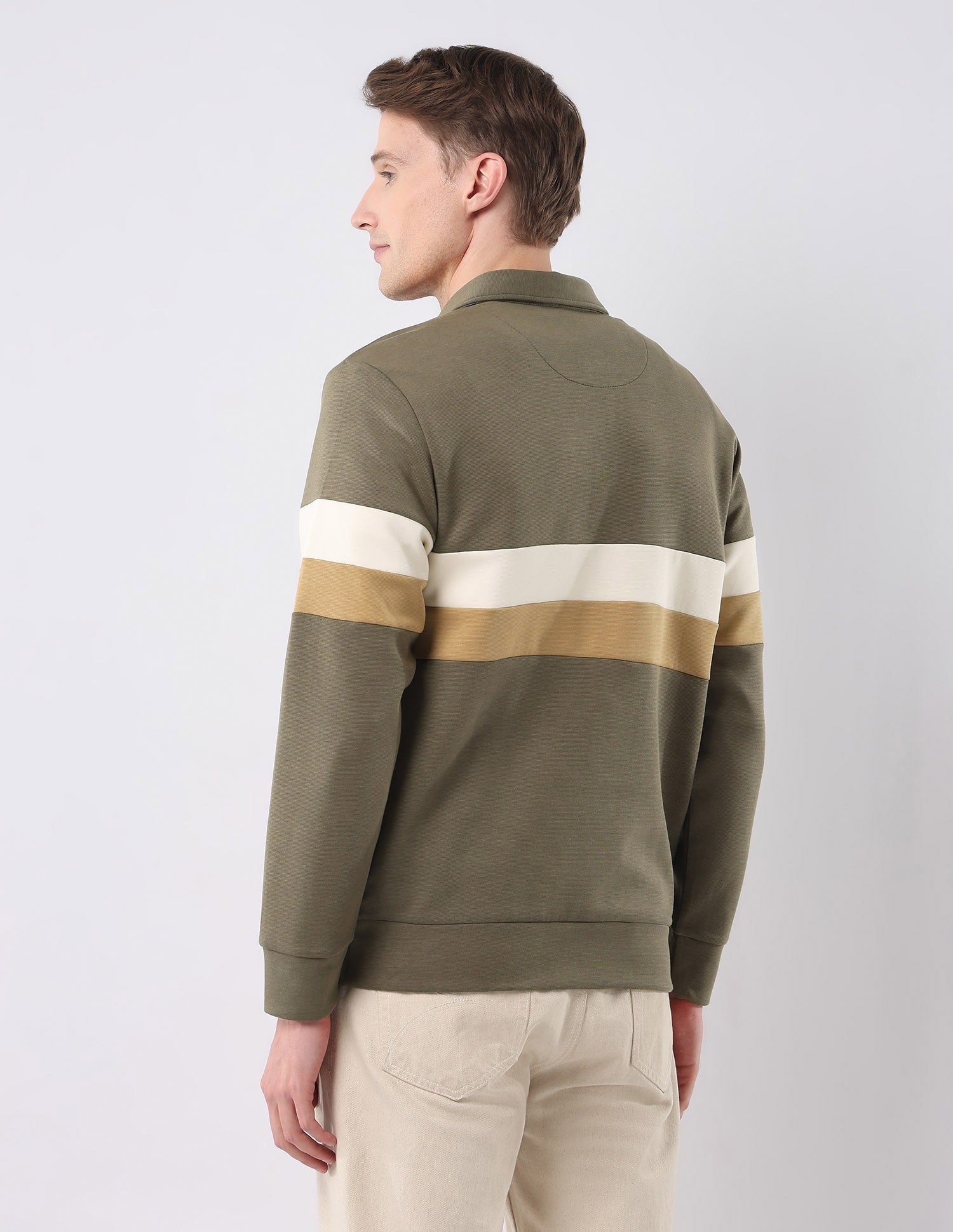 Brand Embroidered Regular Fit Sweatshirt Light Olive - U.S. POLO ASSN. | Large