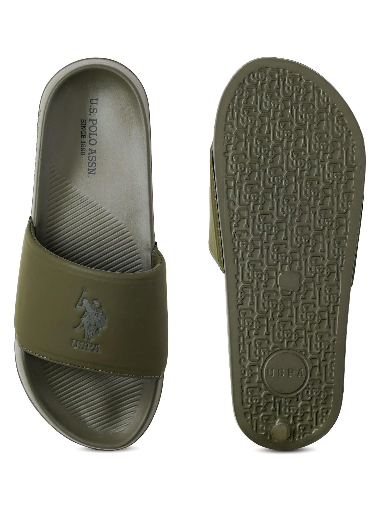Men Roan Sliders Dark Green - U.S. Polo Assn. India | Large