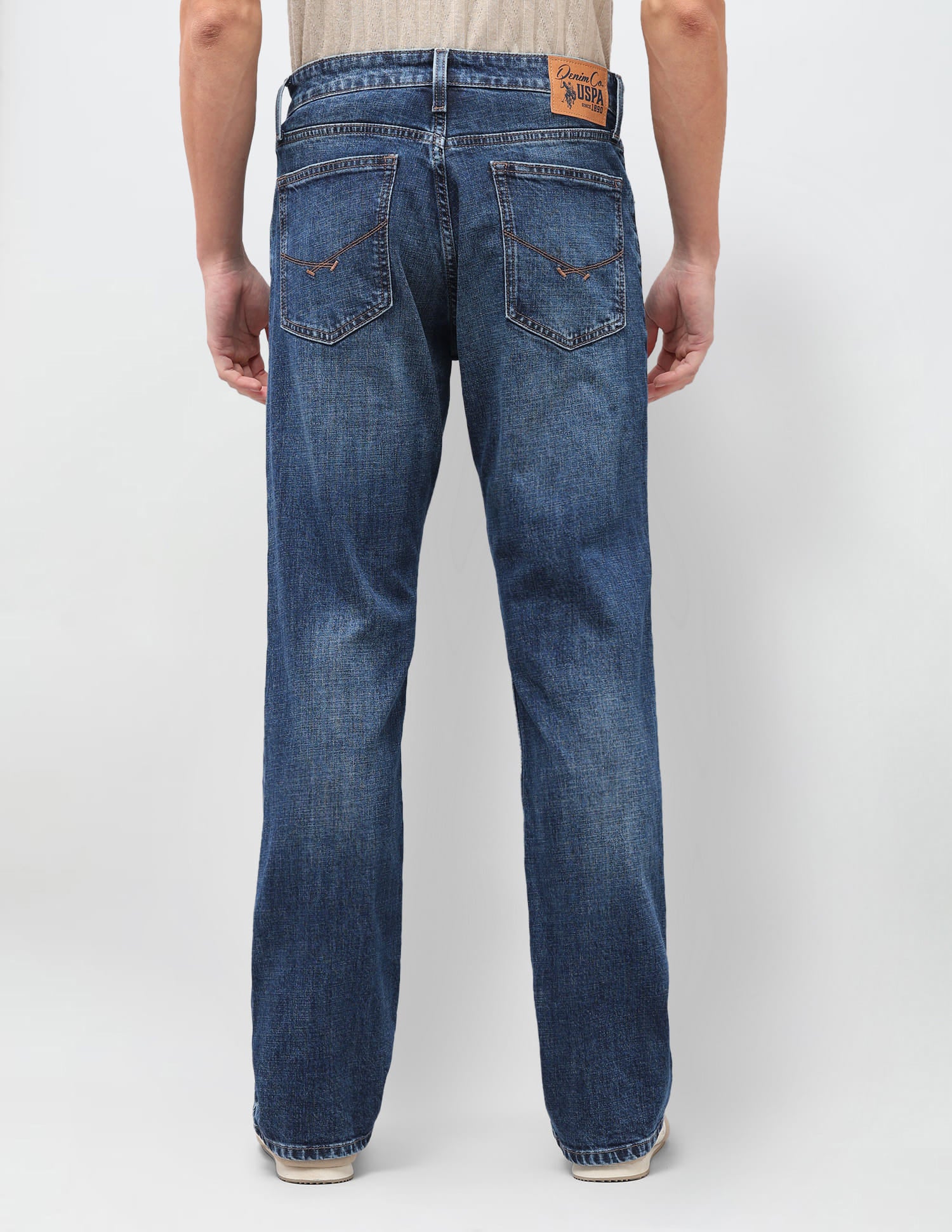 Solid Bootcut Jeans Blue - U.S. Polo Assn. India | Large