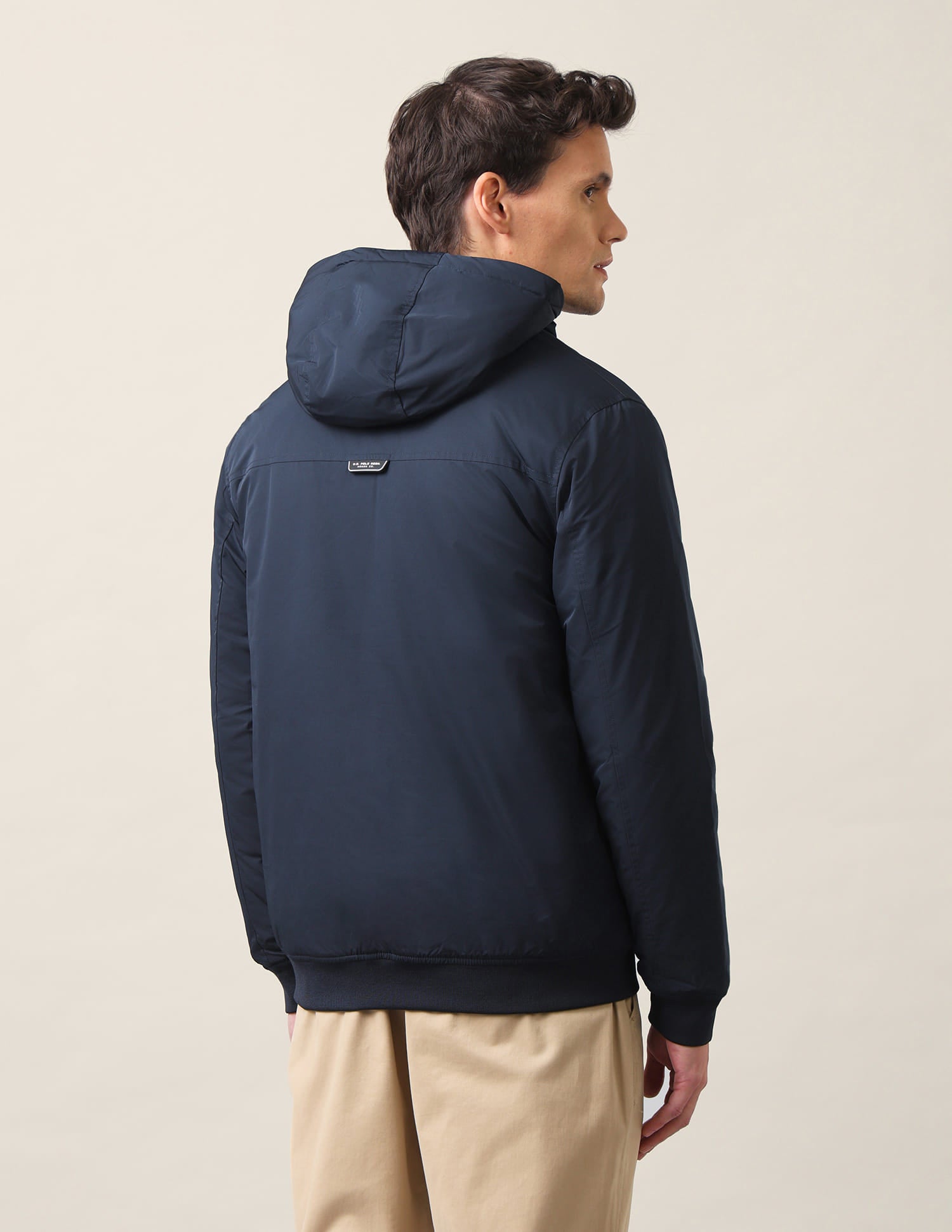 Colour blocked Regular Fit Jacket Navy - U.S. Polo Assn. India | Large