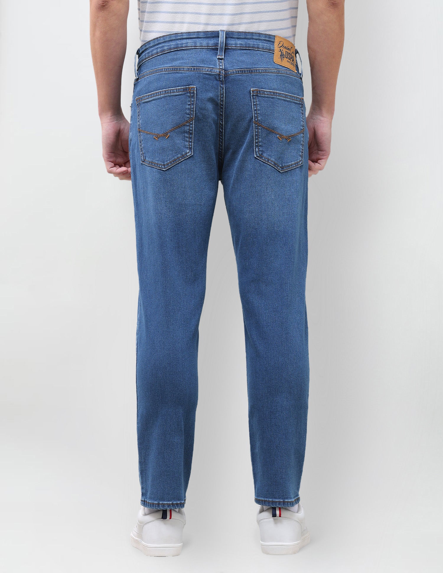 Cole Comfort Cropped Fit Blue Jeans Indigo - U.S. Polo Assn. India | Large
