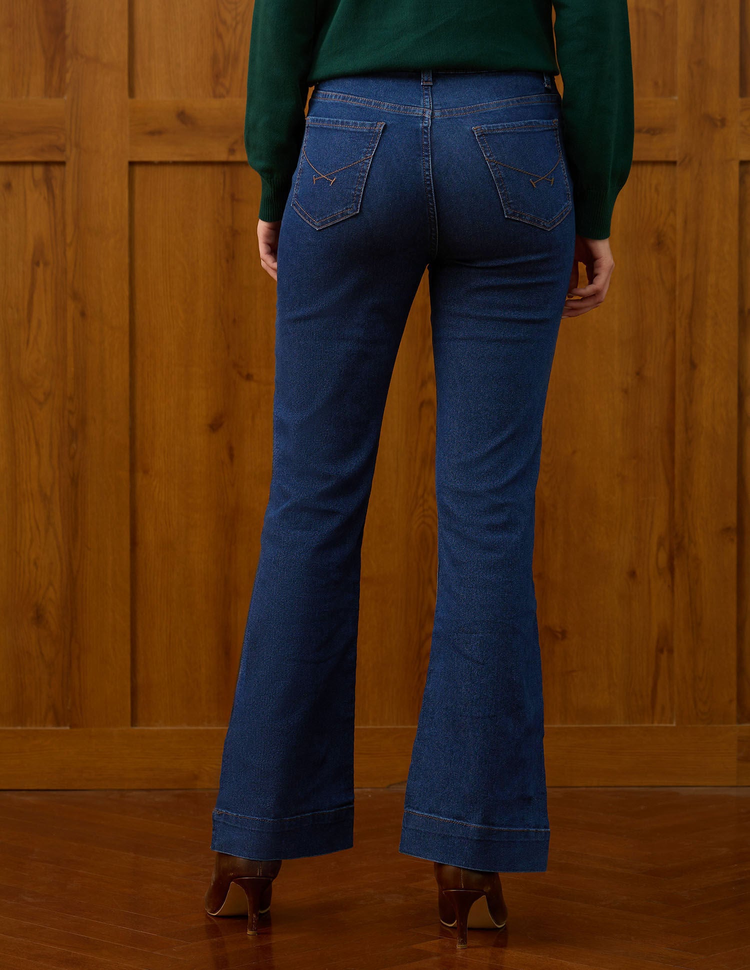 High Rise Flared Fit Jeans Blue - U.S. POLO ASSN. | Large