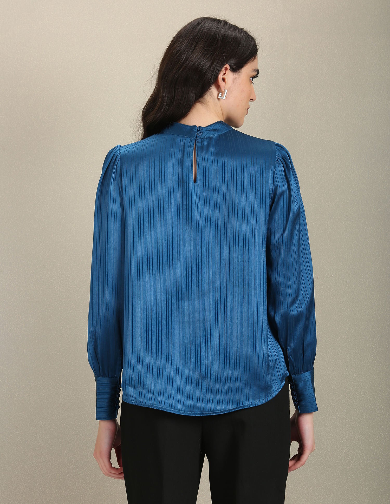 Long Sleeve Vertical Stripe Top Blue - U.S. Polo Assn. India | Large