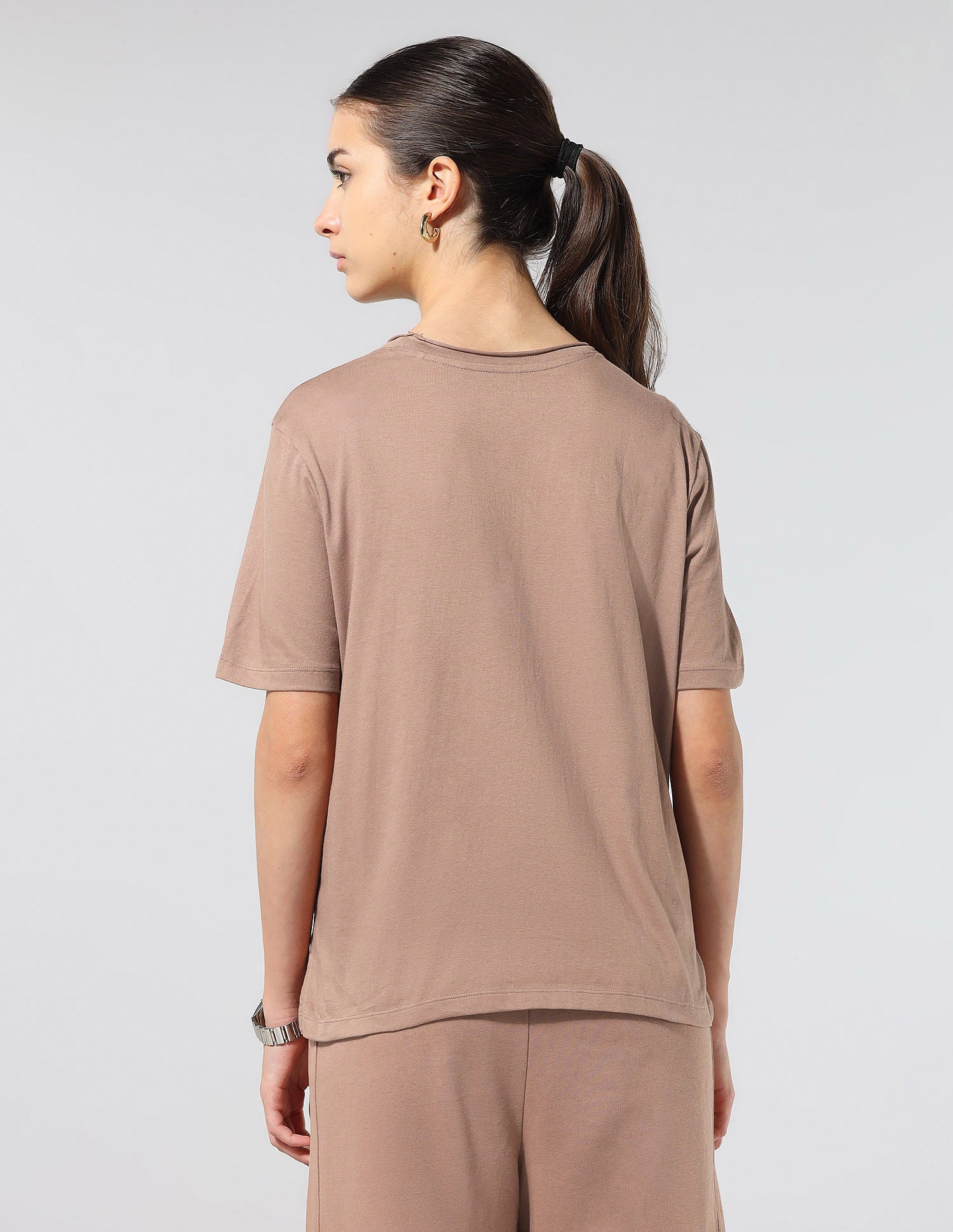 Relaxed Fit Solid Lounge T-Shirt Light Brown - U.S. POLO ASSN. | Large