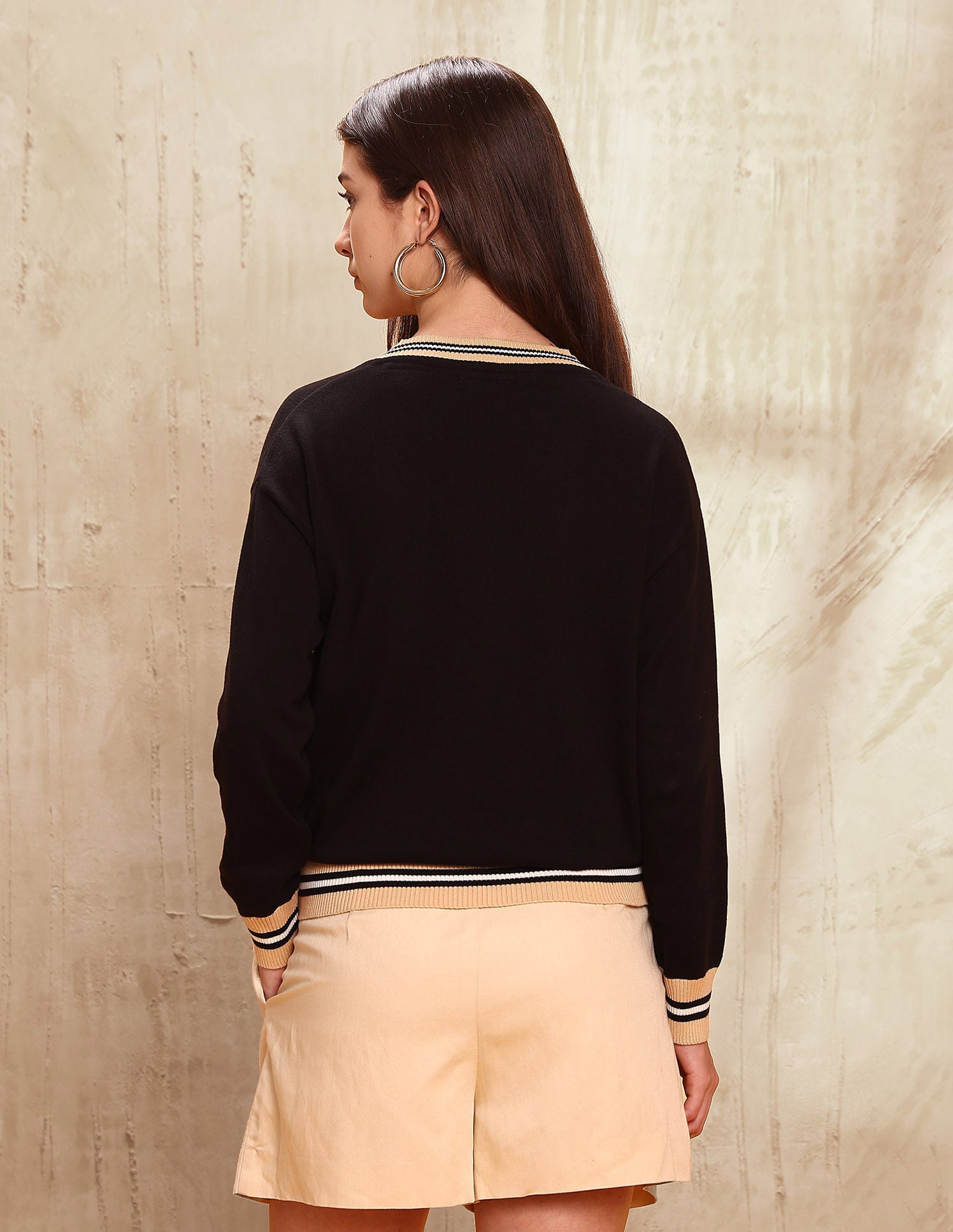 Relaxed Fit Solid Sweater Black - U.S. POLO ASSN. | Large