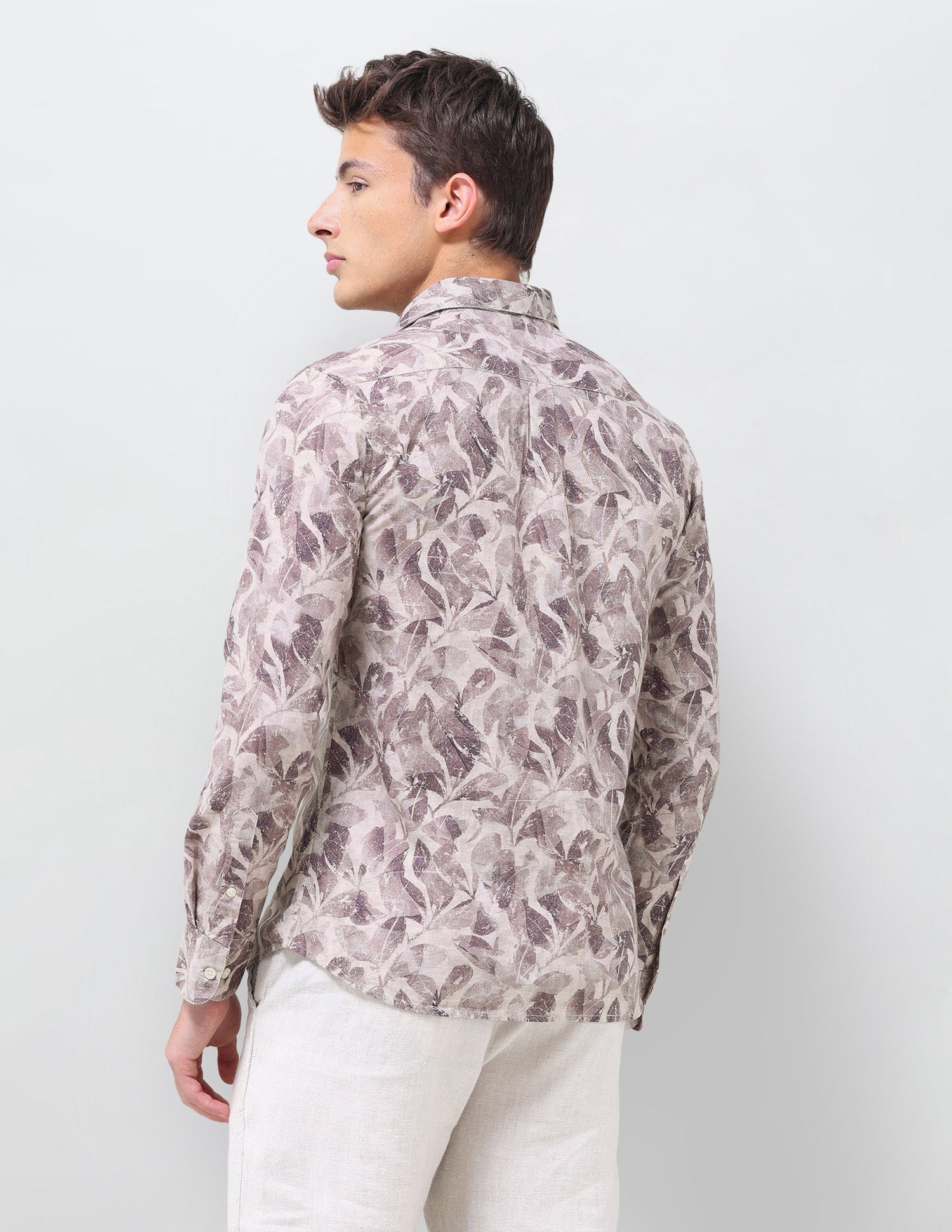 Tropical Printed Regular Fit Shirt Wine - U.S. Polo Assn. India | Large