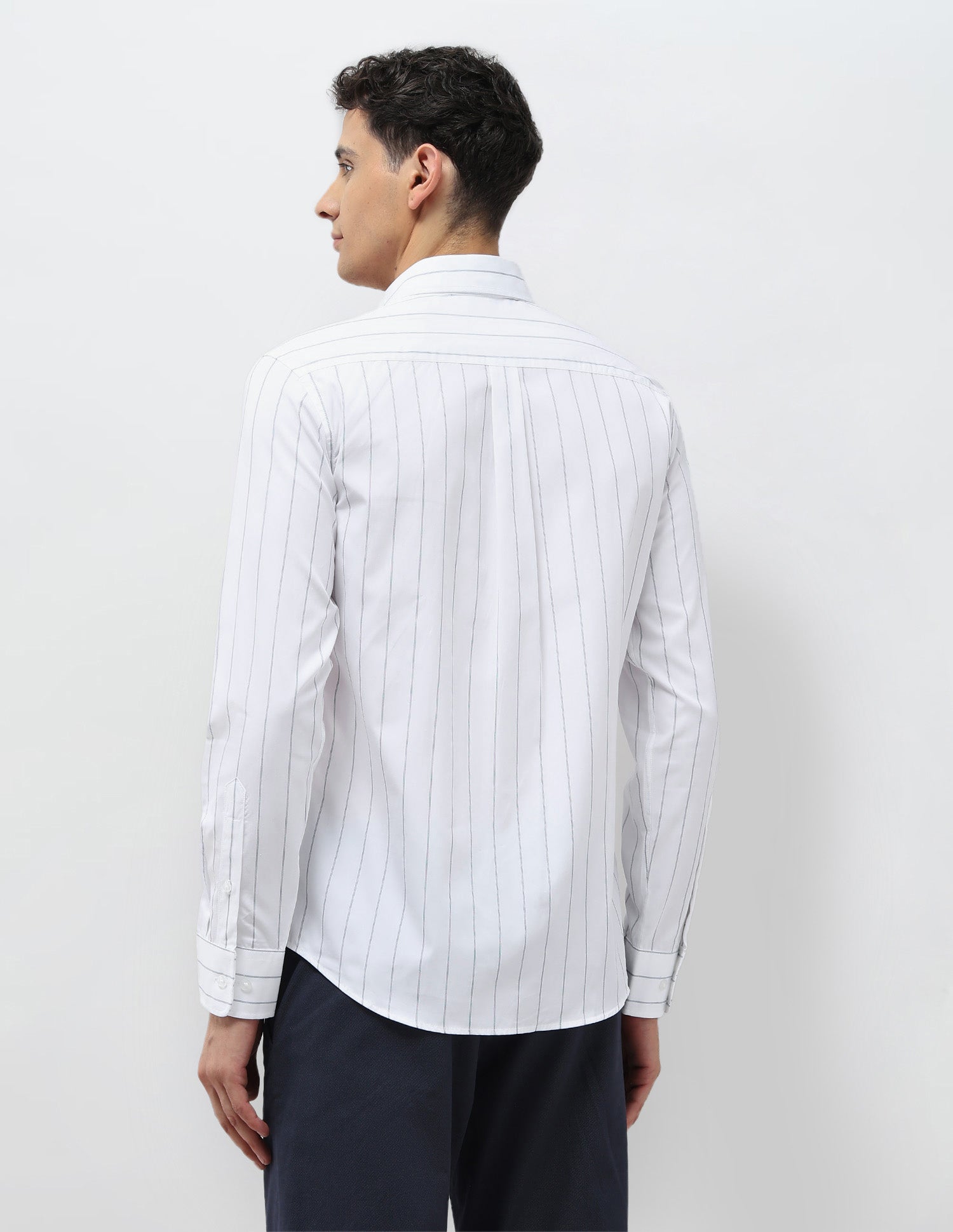 Vertical Striped Tailored Fit Shirt White - U.S. POLO ASSN. | Large