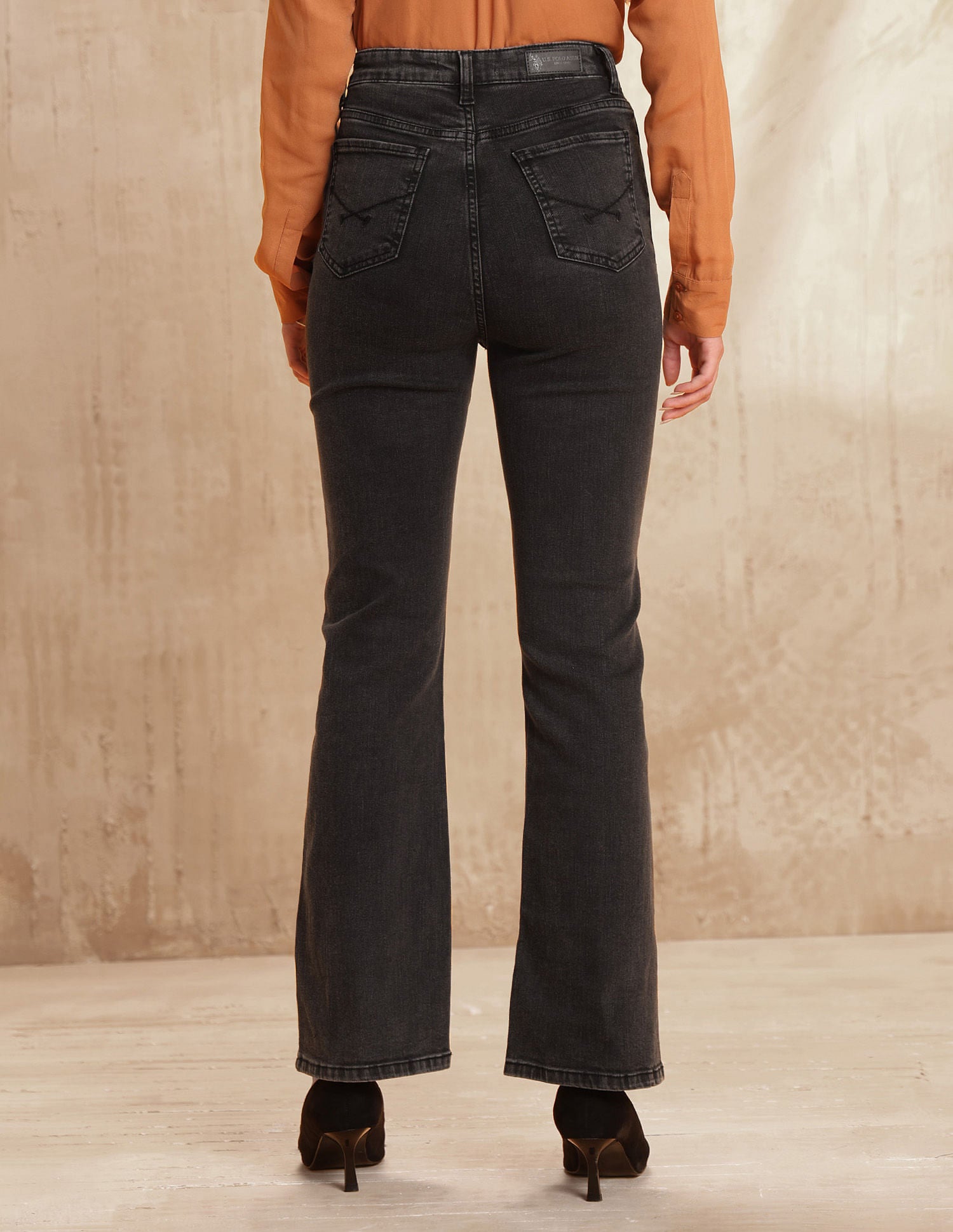 Ultra High Rise Bootcut Jeans Dark Grey - U.S. POLO ASSN. | Large