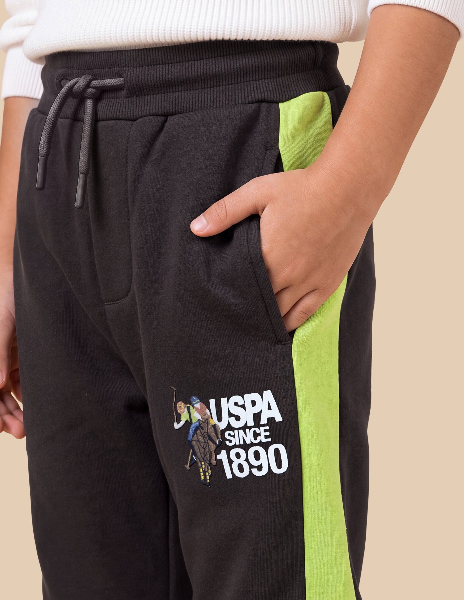 Solid Regular Fit Track Pants Brown - U.S. Polo Assn. India | Large