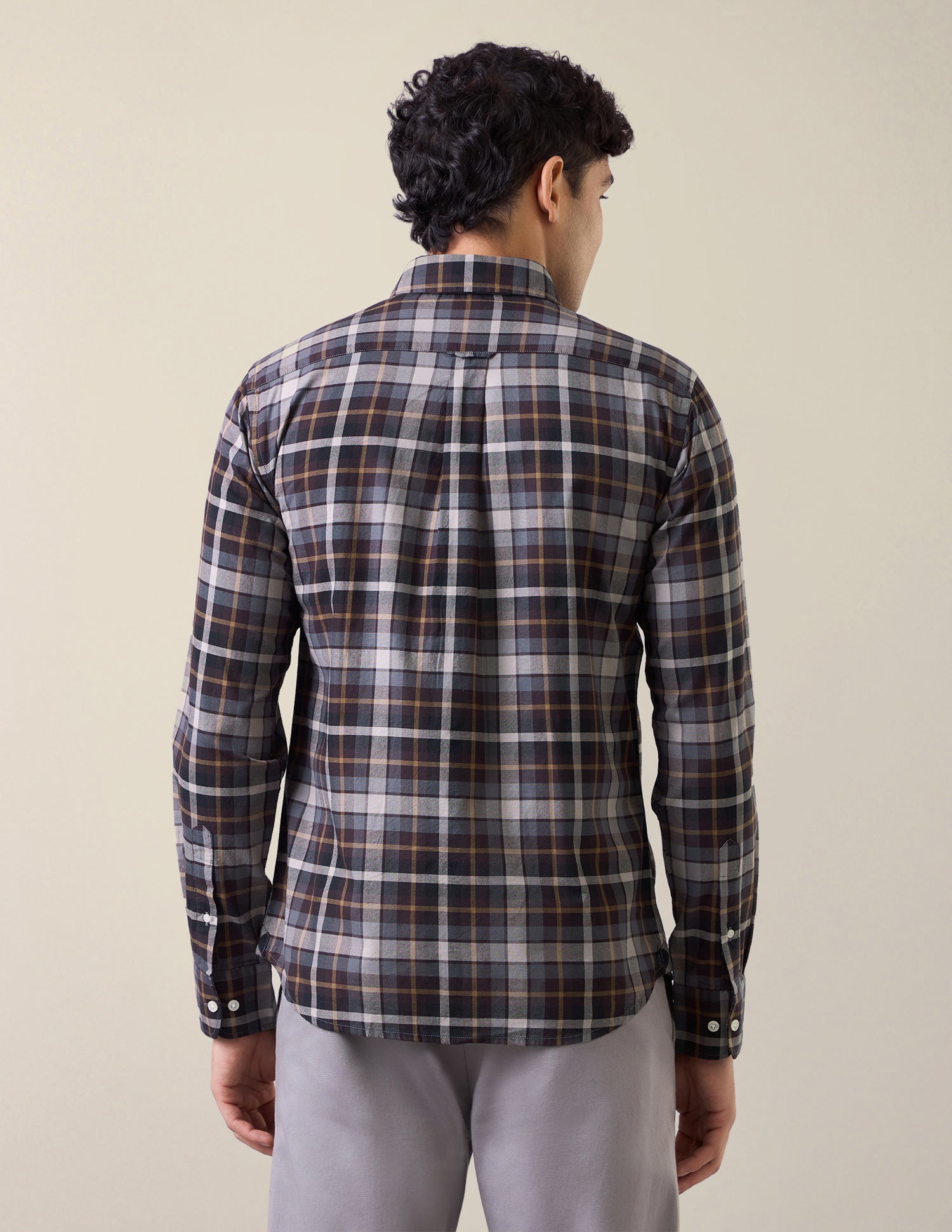 Plaid Checked Tailored Fit Shirt Choco - U.S. Polo Assn. India | Large