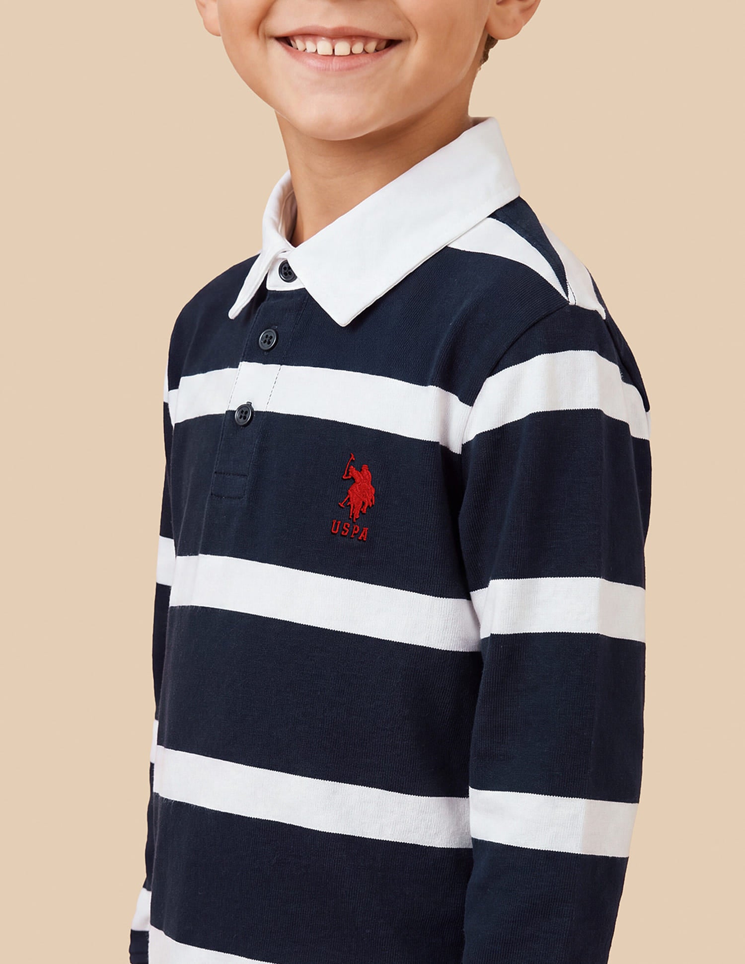 Horizontal Striped Regular Fit Polo Shirt Blue - U.S. Polo Assn. India | Large
