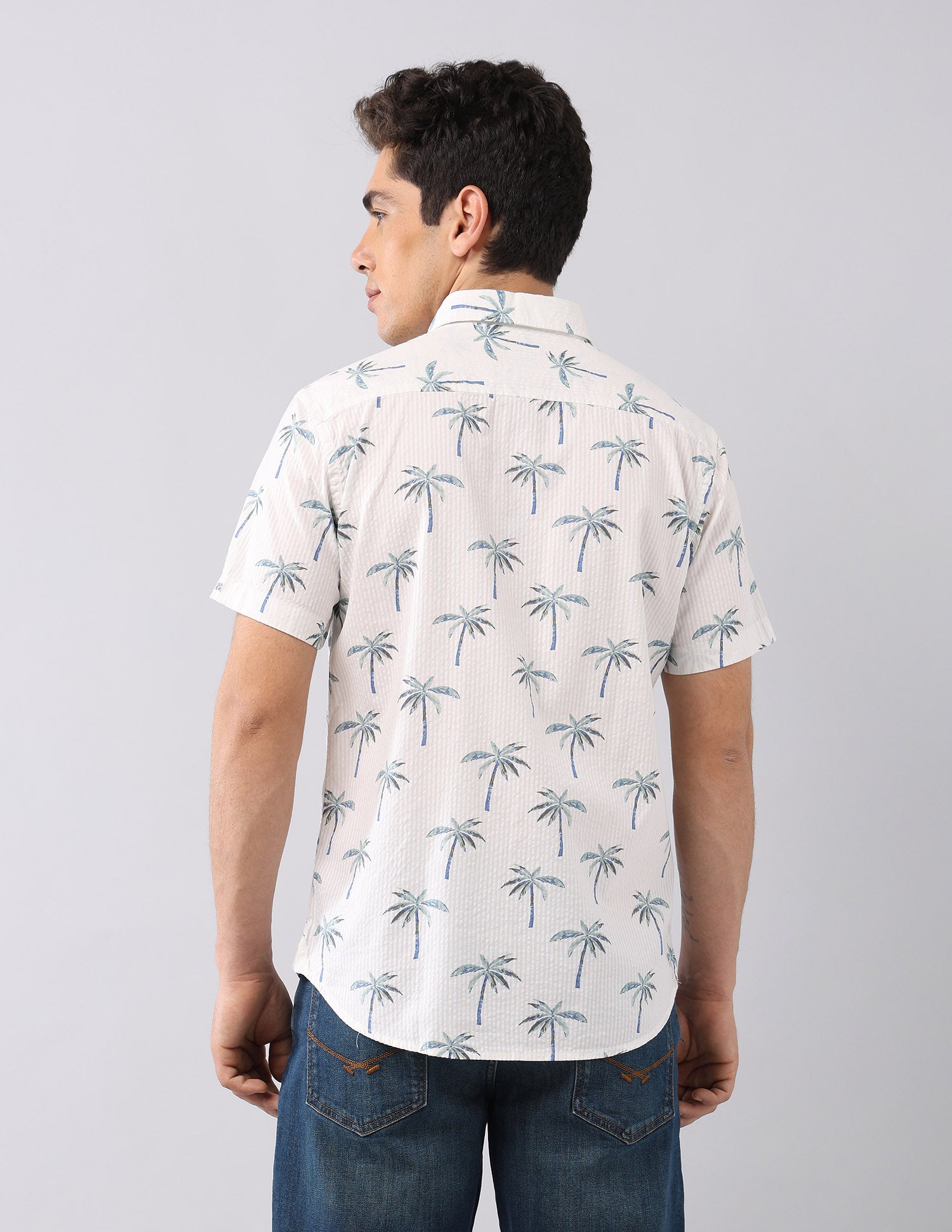 Pure Cotton Regular Fit Shirt Blue - U.S. Polo Assn. India | Large