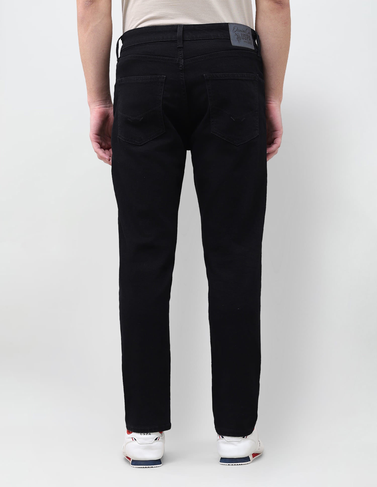 Solid Slim Fit Jeans Black - U.S. Polo Assn. India | Large
