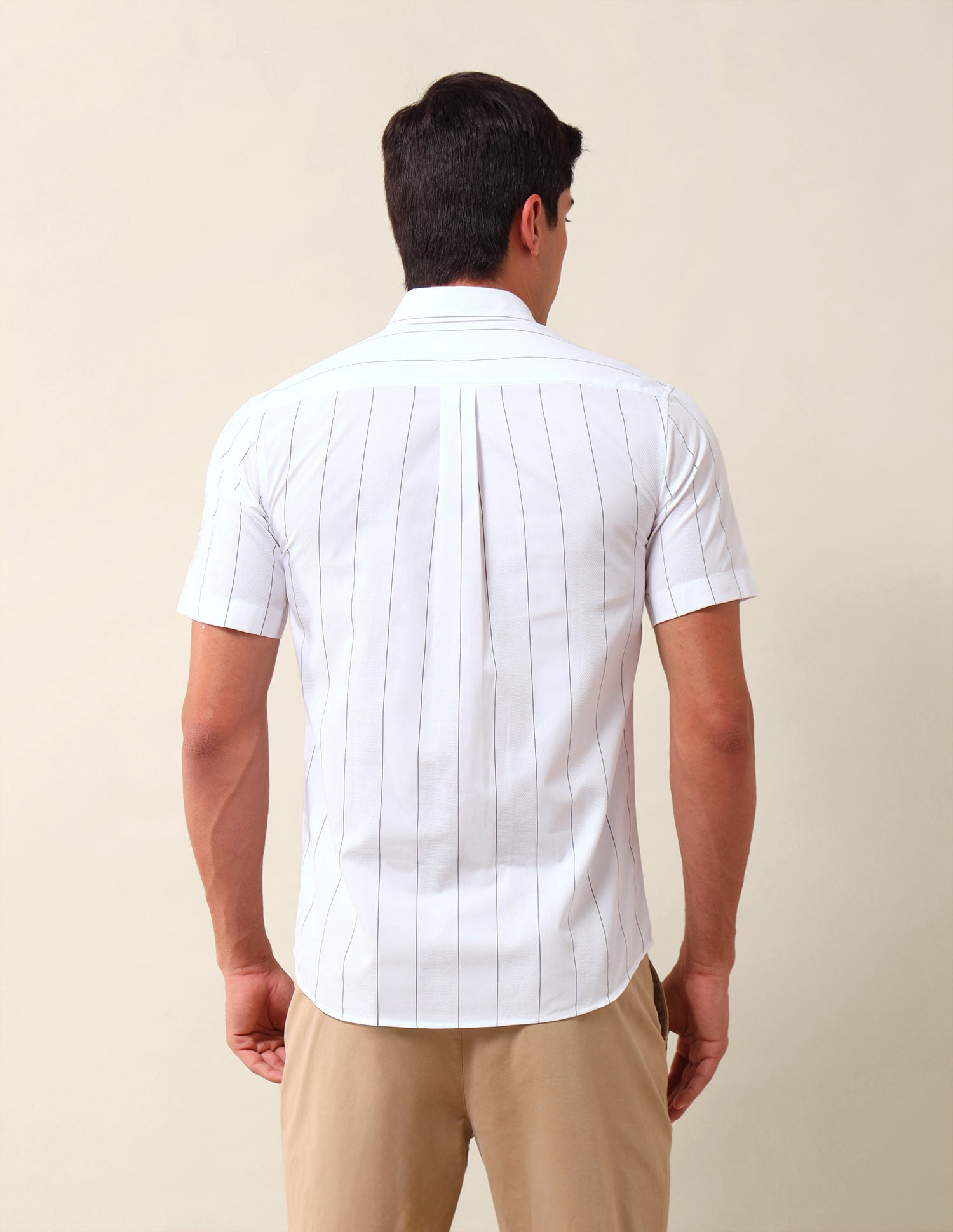 Vertical Striped Regular Fit Shirt White - U.S. Polo Assn. India | Large