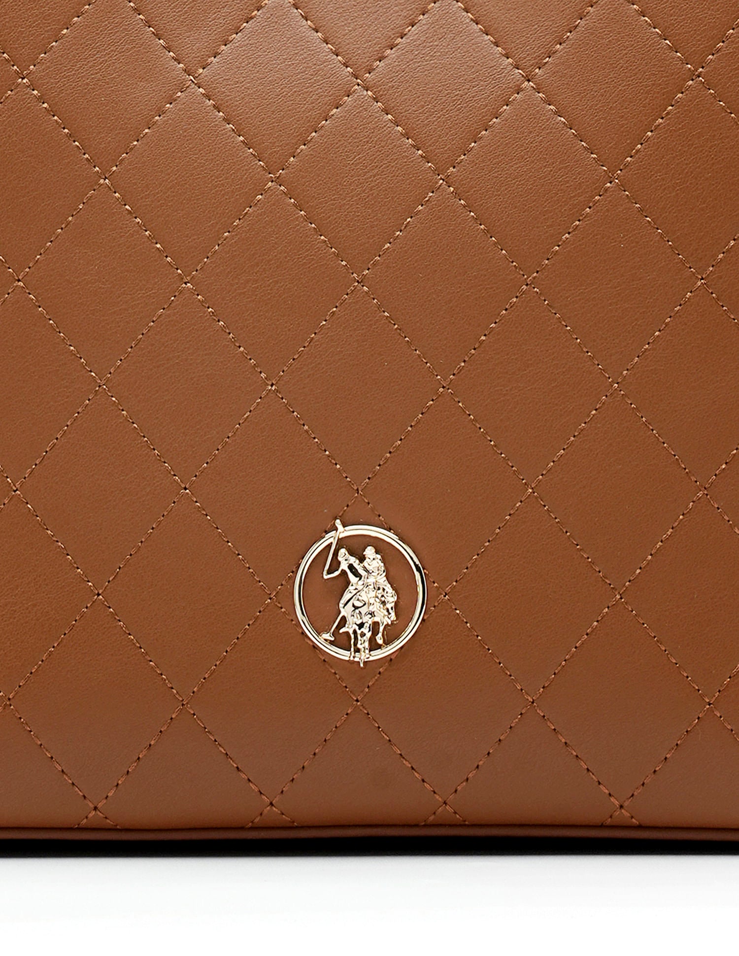 Jess Textured Tote With Sling Bag Tan - U.S. POLO ASSN. | Large