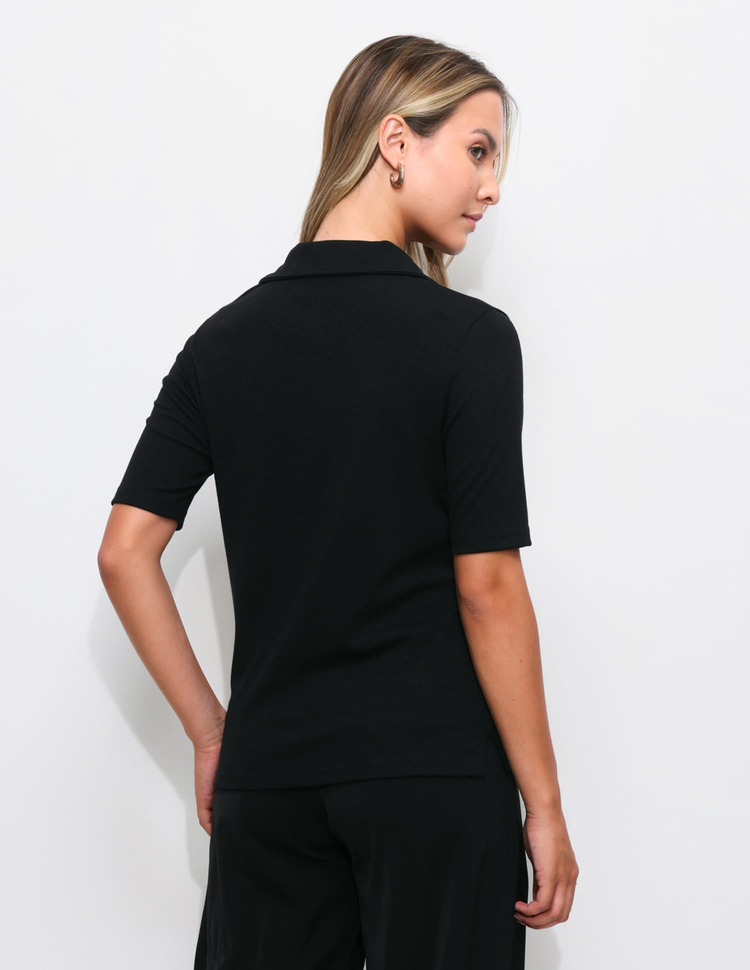 Solid Regular Fit Polo Shirt Black - U.S. Polo Assn. India | Large