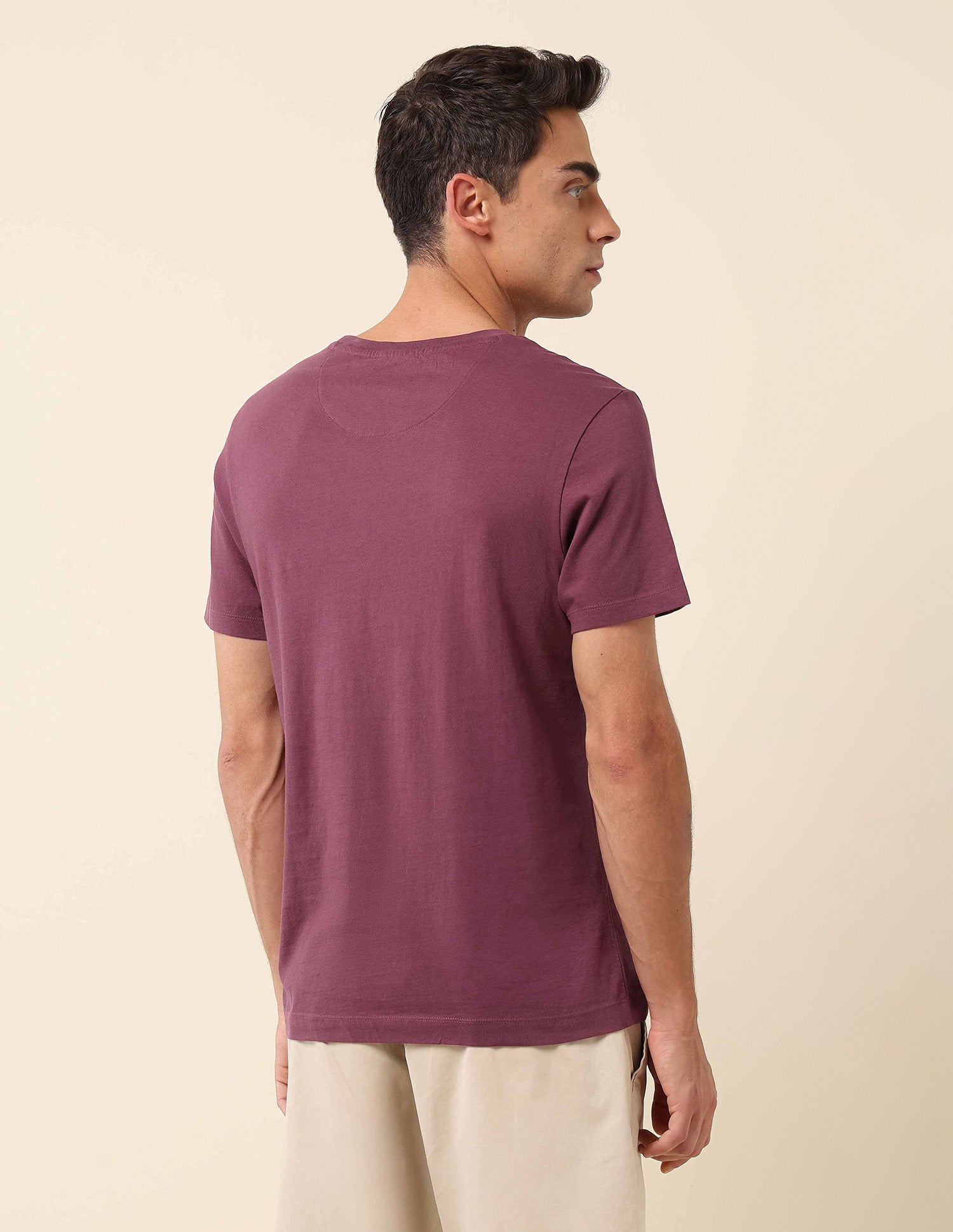 Pure Cotton Slim Fit T-Shirt Maroon - U.S. Polo Assn. India | Large