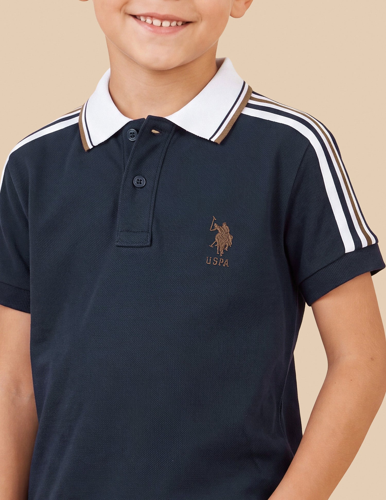 Solid Regular Fit Polo Shirt Navy - U.S. Polo Assn. India | Large