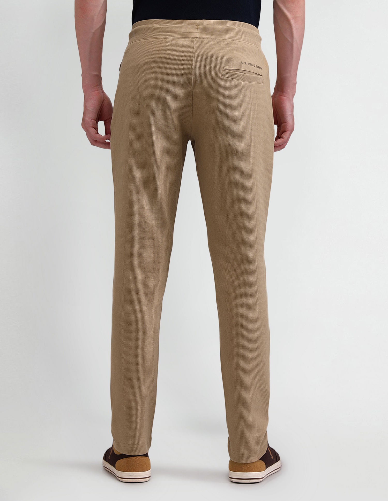 Solid Regular Fit Track Pants Beige - U.S. POLO ASSN. | Large