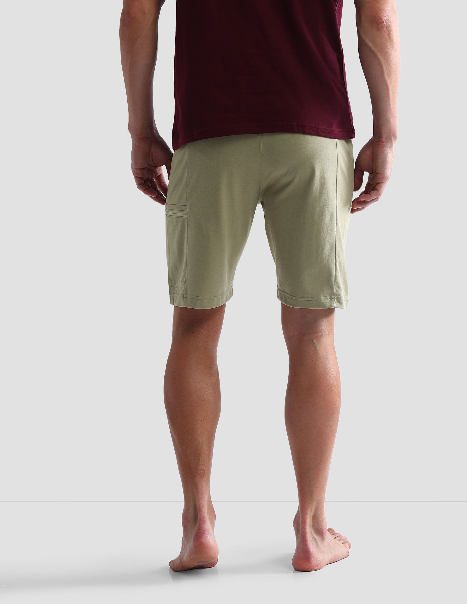 Mid Rise Solid OES04 Lounge Shorts - Pack Of 1 Beige - U.S. POLO ASSN. | Large