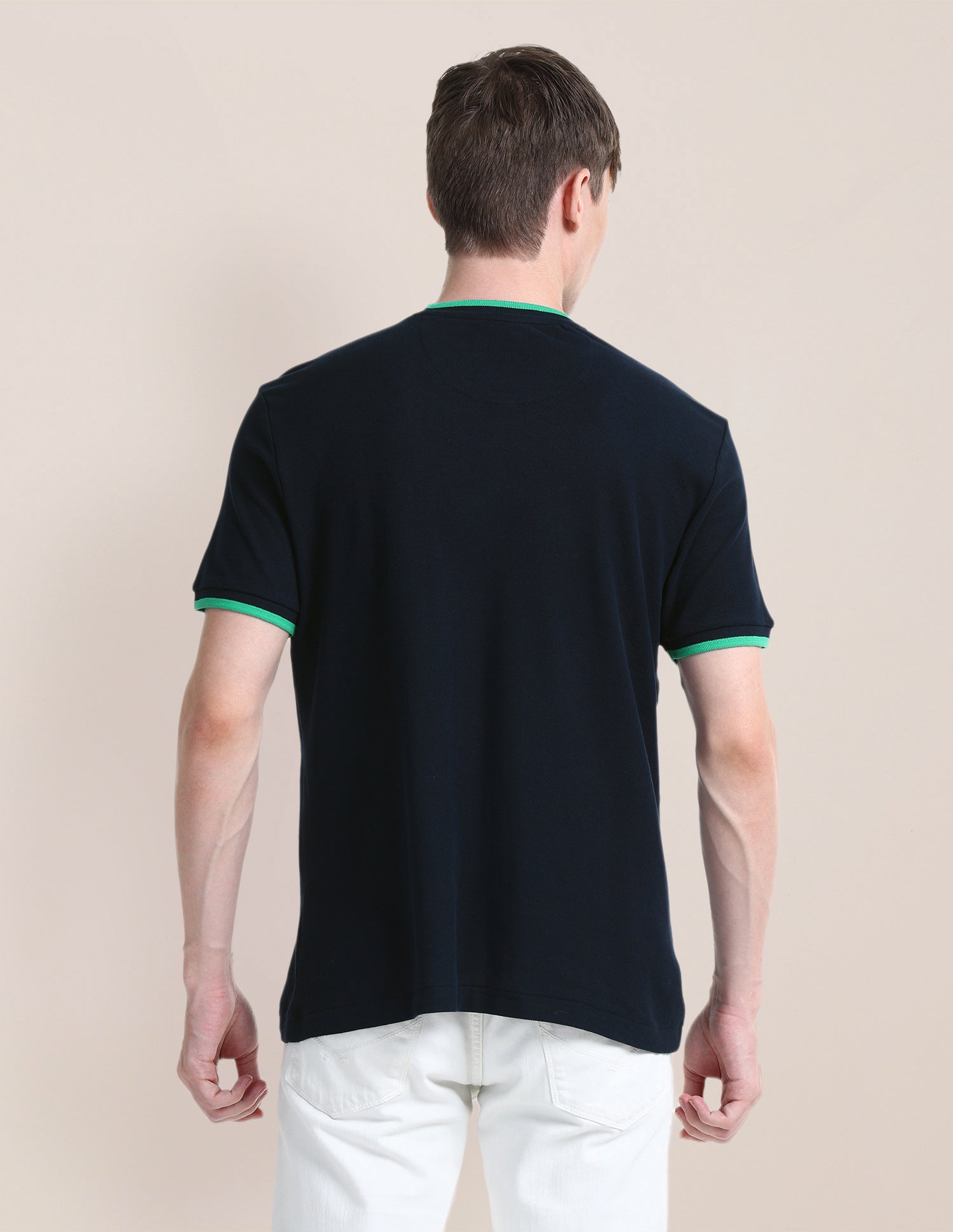 Solid Slim Fit T-Shirt Navy - U.S. Polo Assn. India | Large