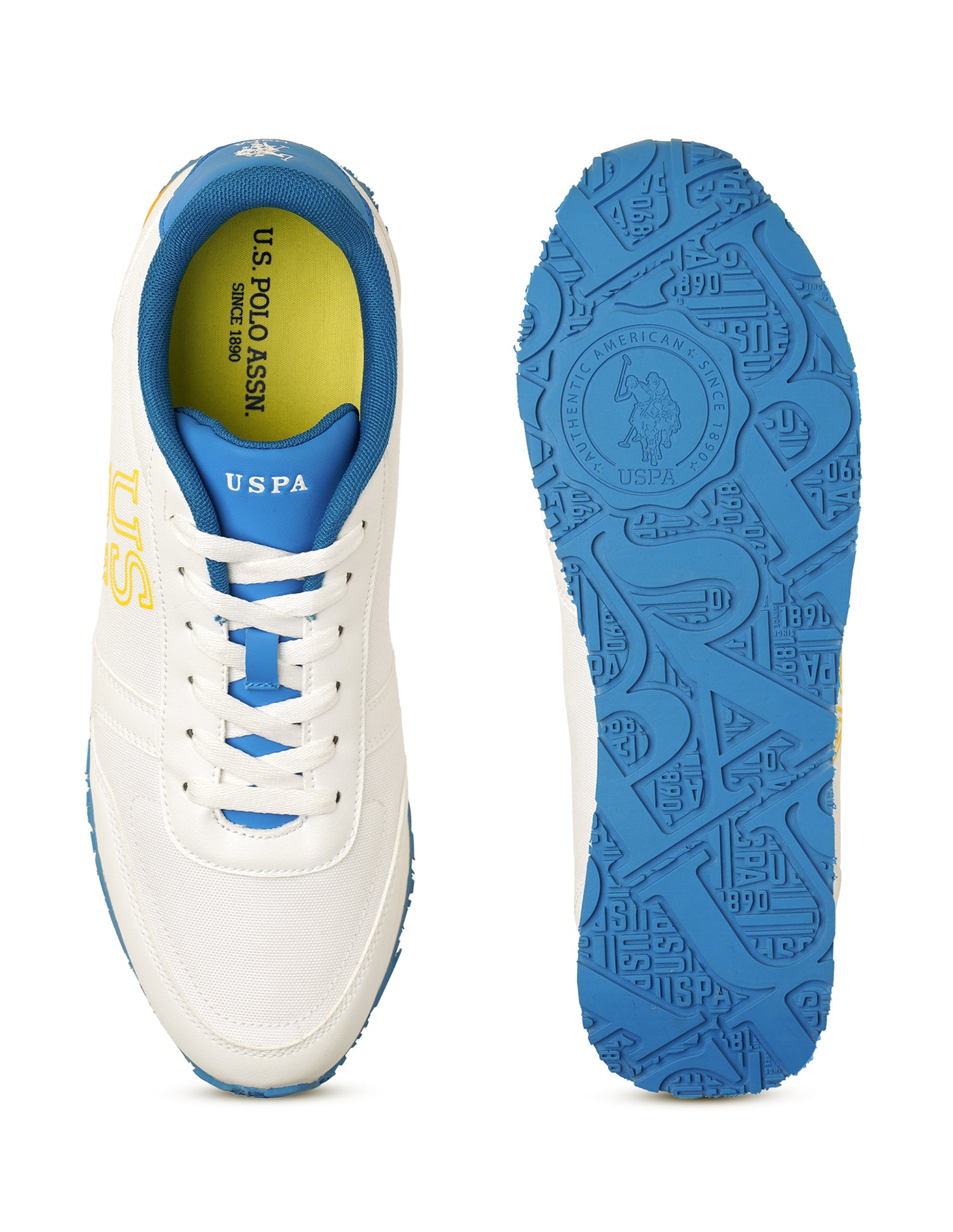 Men Cregon Off White Retro Sneakers White - U.S. Polo Assn. India | Large