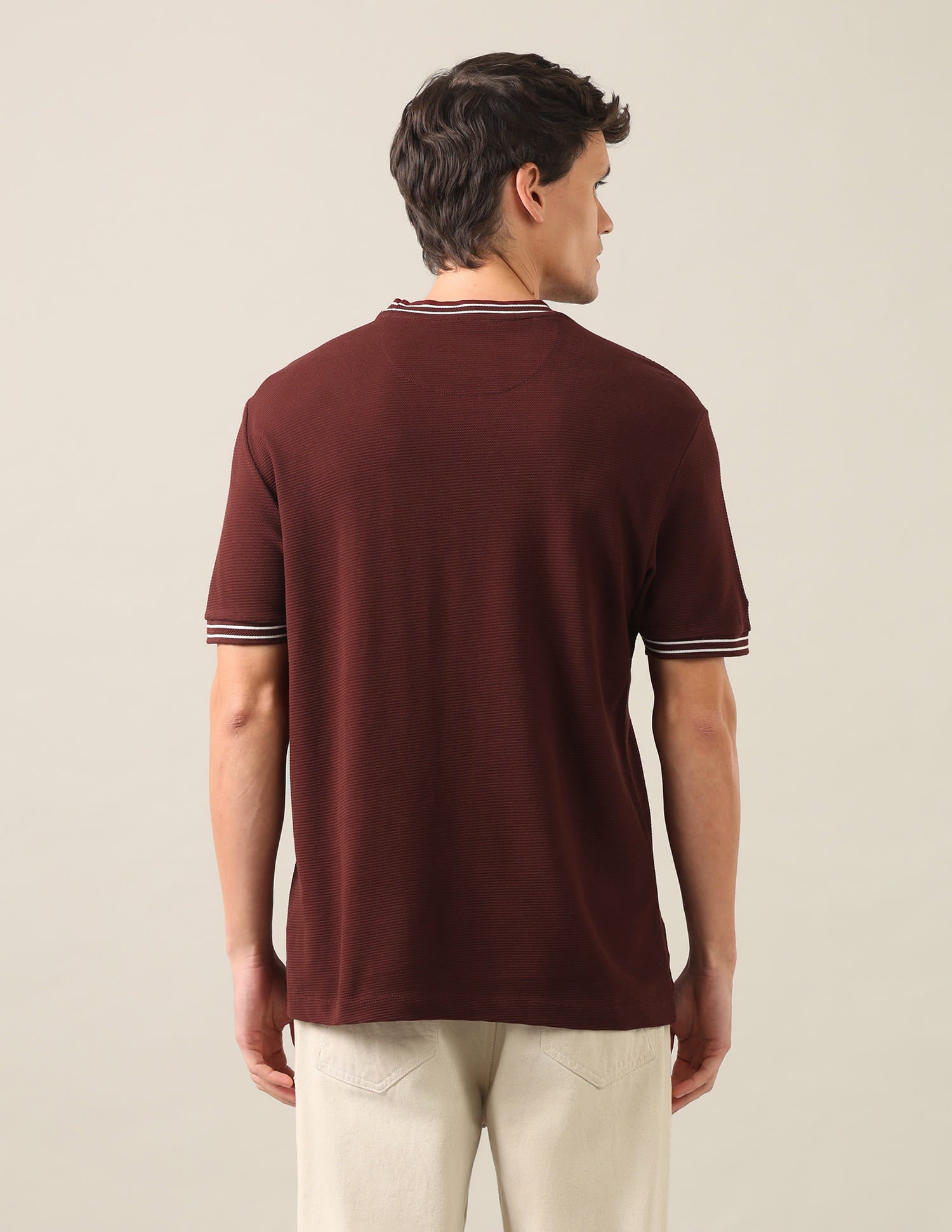 Solid Slim Fit T-Shirt Rust - U.S. Polo Assn. India | Large