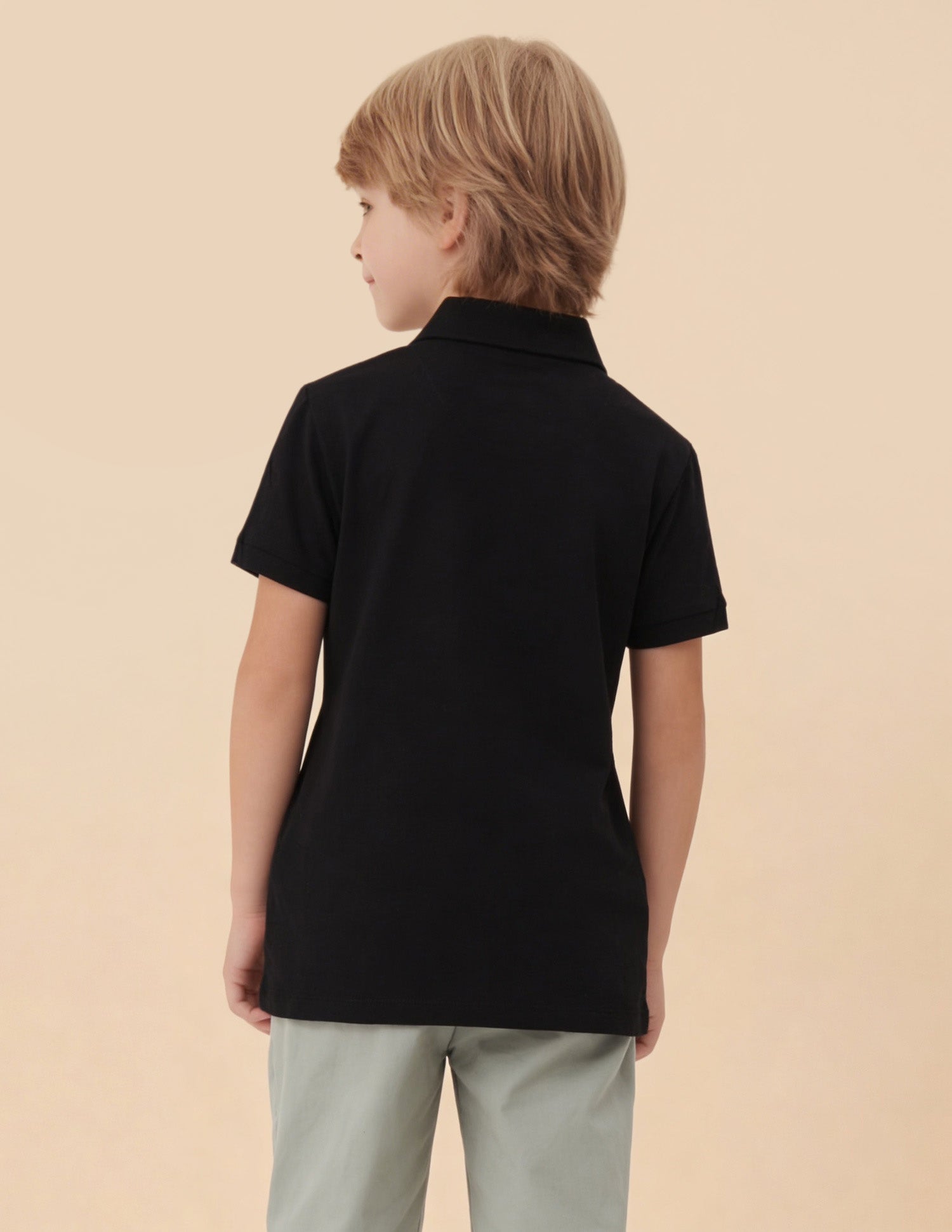 Textured Brand Stripe Regular Fit Polo Shirt Black - U.S. Polo Assn. India | Large