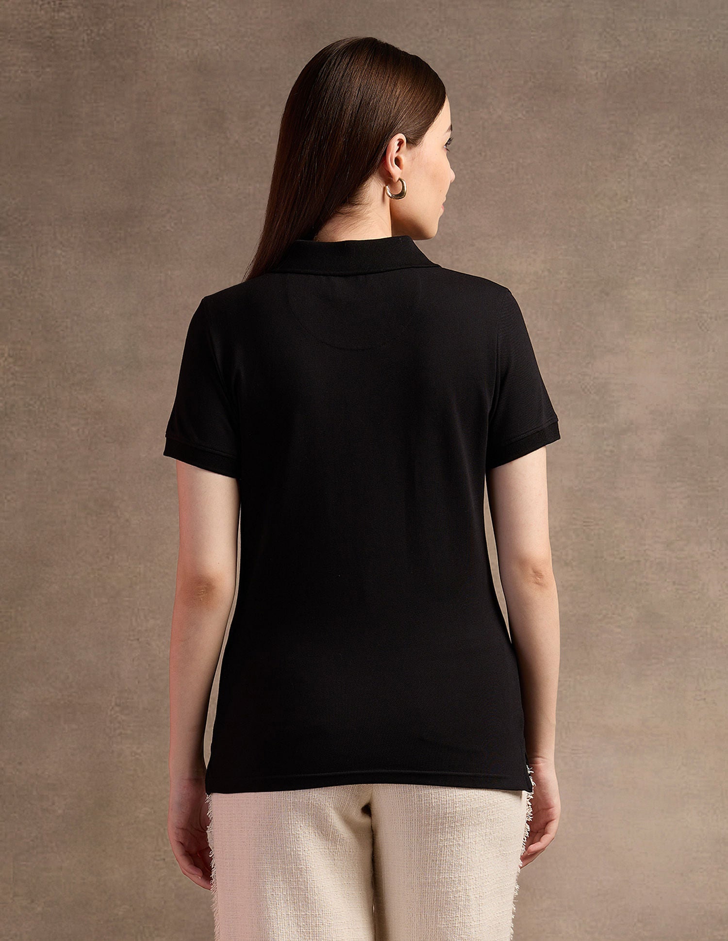 Embroidered Logo Solid Polo Shirt Black - U.S. POLO ASSN. | Large