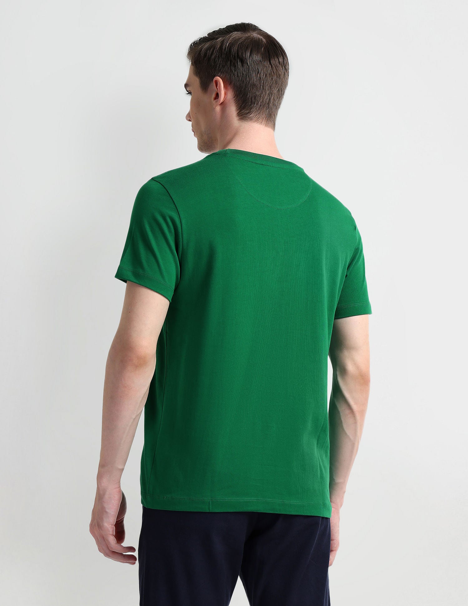 Brand Printed Cotton T-Shirt Green - U.S. POLO ASSN. | Large