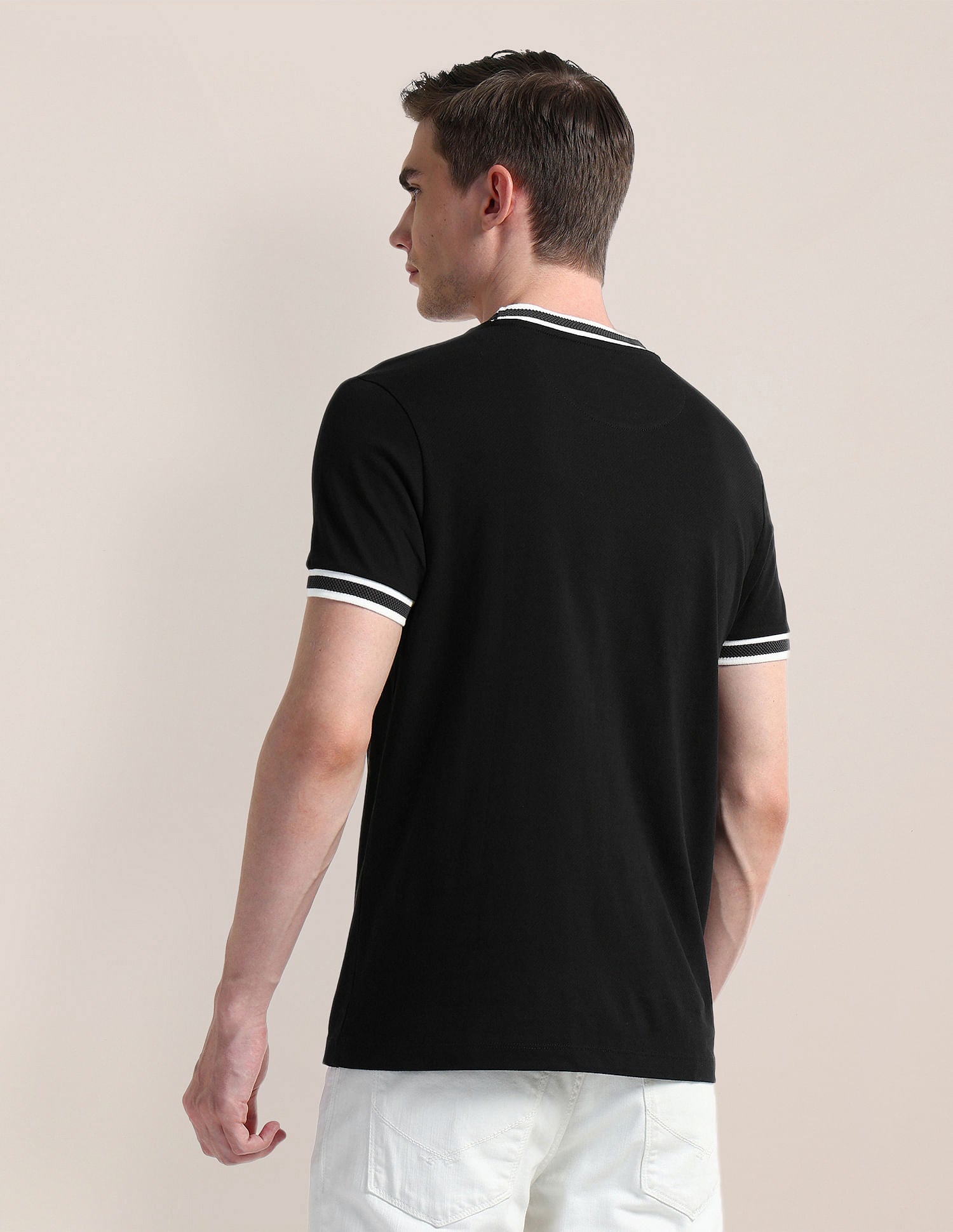 Muscle fit Cotton T-Shirt Black - U.S. POLO ASSN. | Large