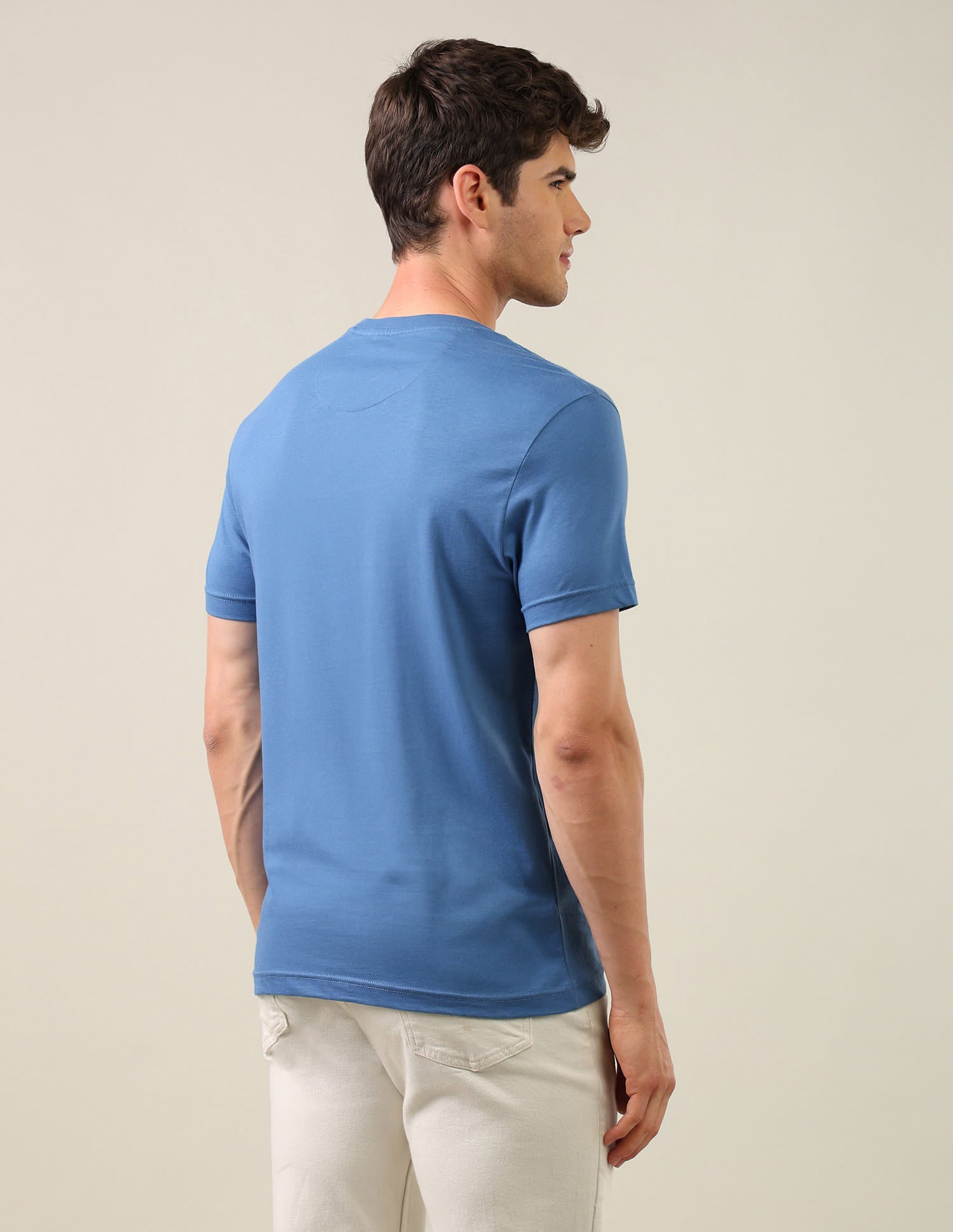Graphic Brand Printed Regular Fit T-Shirt Blue - U.S. Polo Assn. India | Large