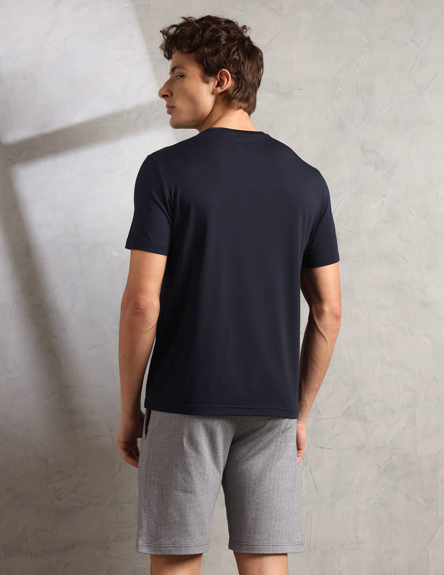 Comfort Relaxed Fit Breathable PE005-PL Lounge T-Shirt - Pack Of 1 Navy - U.S. Polo Assn. India | Large