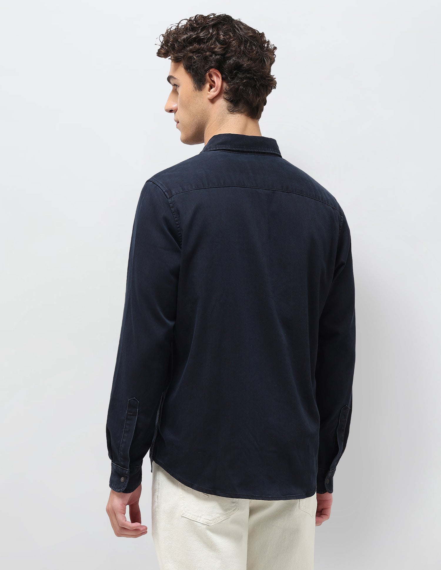 Regular Fit Twill Shirt Dark Indigo - U.S. Polo Assn. India | Large