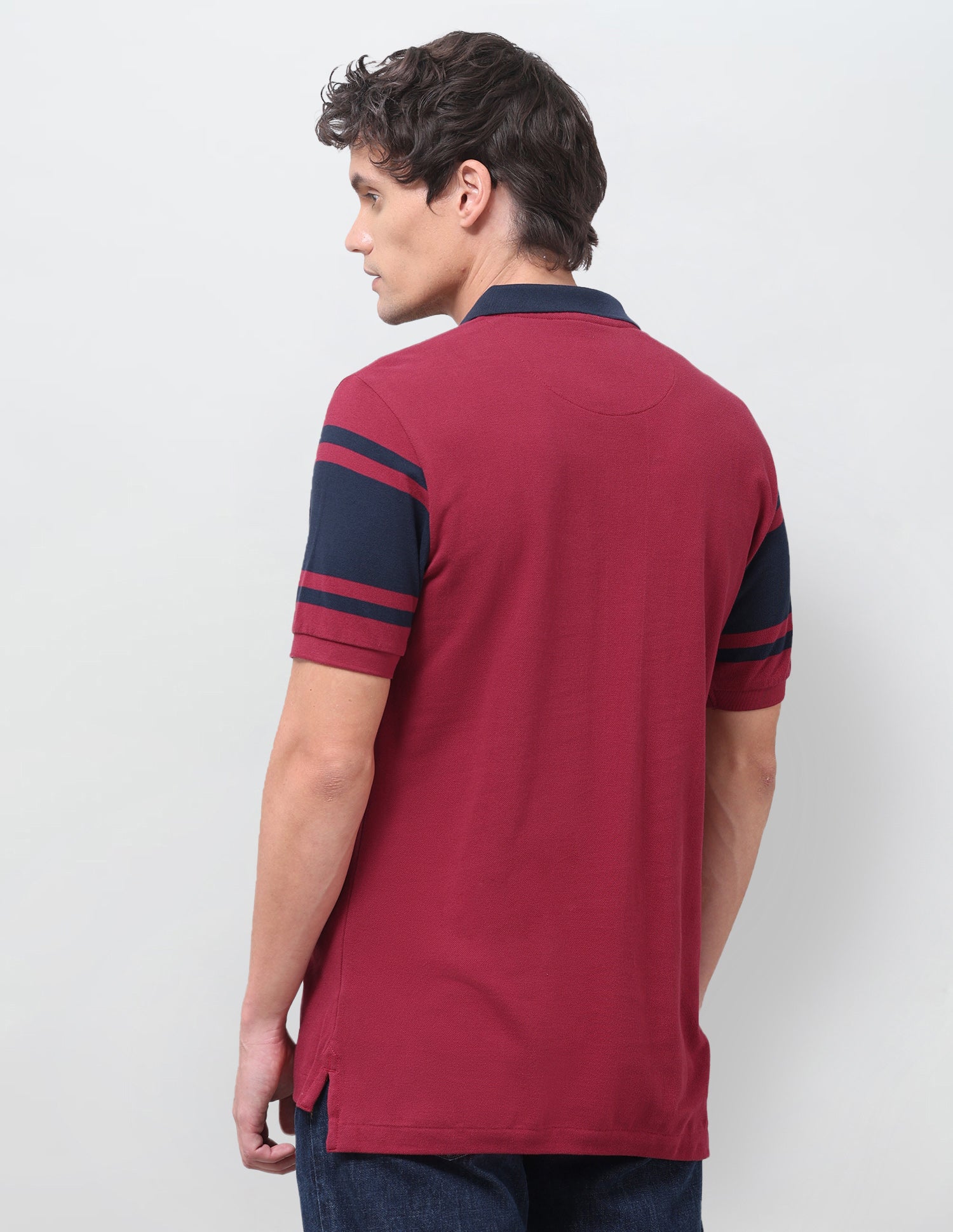 Horizontal Striped Regular Fit Polo Shirt Red - U.S. Polo Assn. India | Large