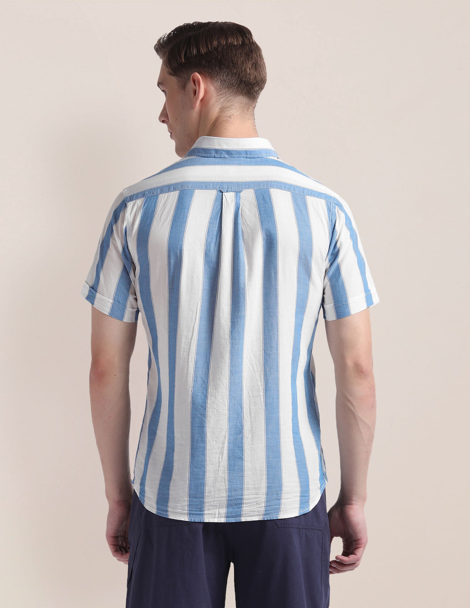 Pinpoint Oxford Striped Shirt Blue and White - U.S. POLO ASSN. | Large