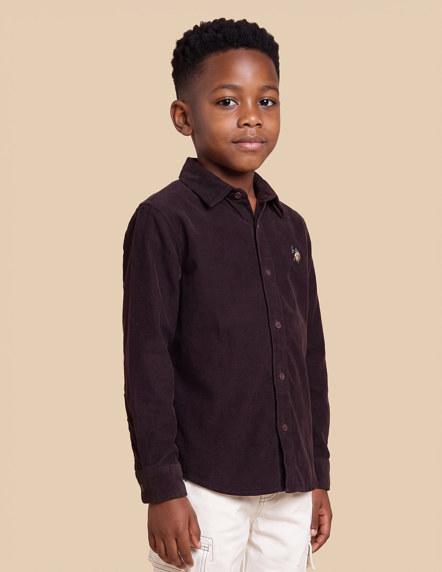 Corduroy Solid Shirt Maroon - U.S. Polo Assn. India | Large
