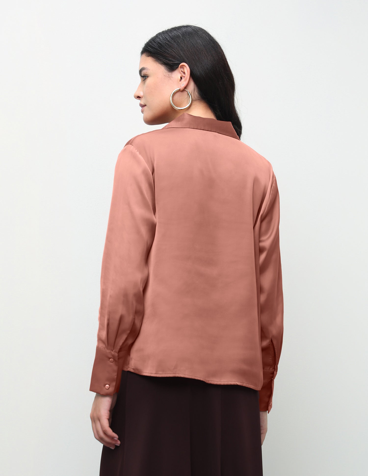 Solid Relaxed Fit Shirt Light Brown - U.S. Polo Assn. India | Large